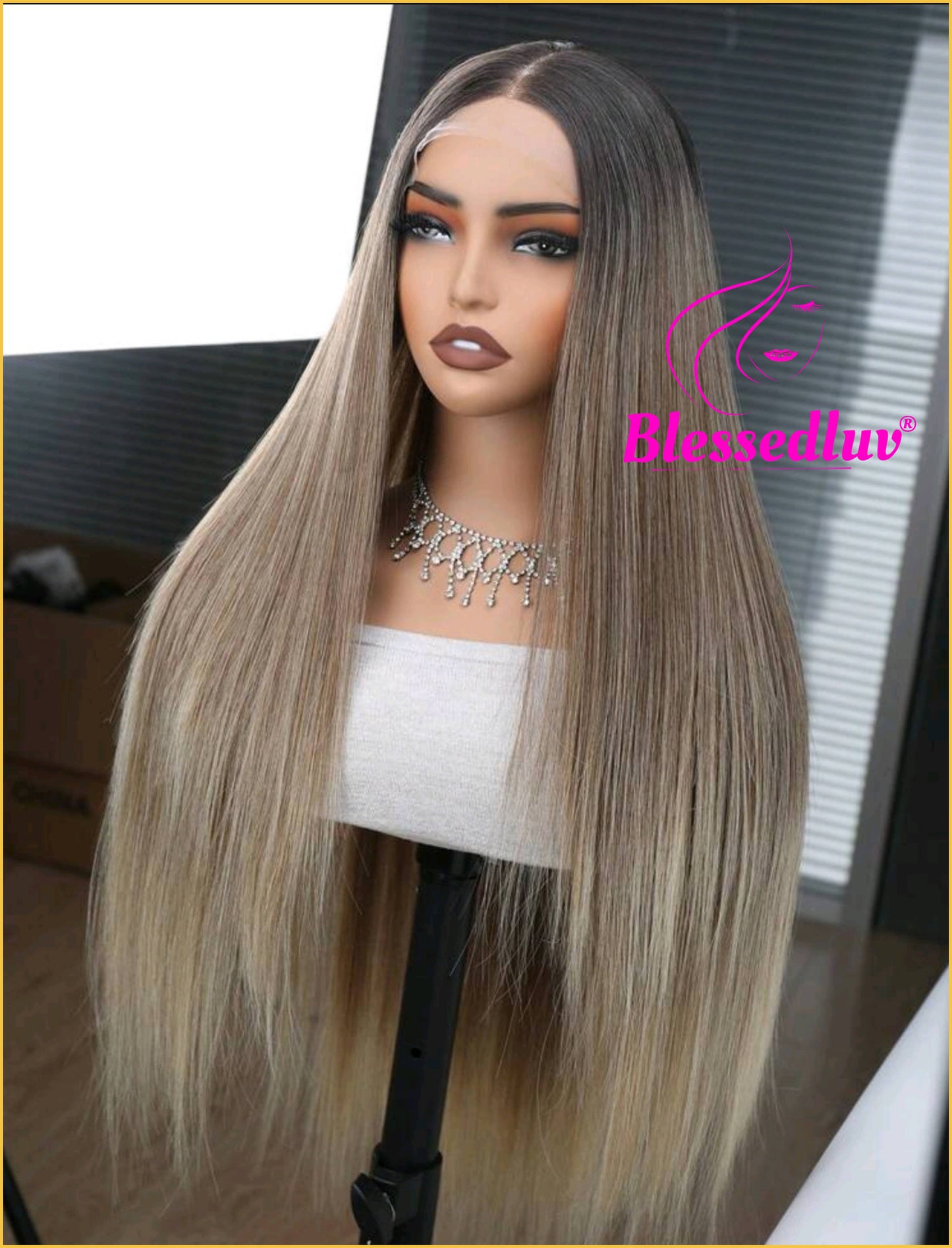 Chelsea - Premium Human Hair Blend Wig-Blessedluv.com-Brazilianweave.com