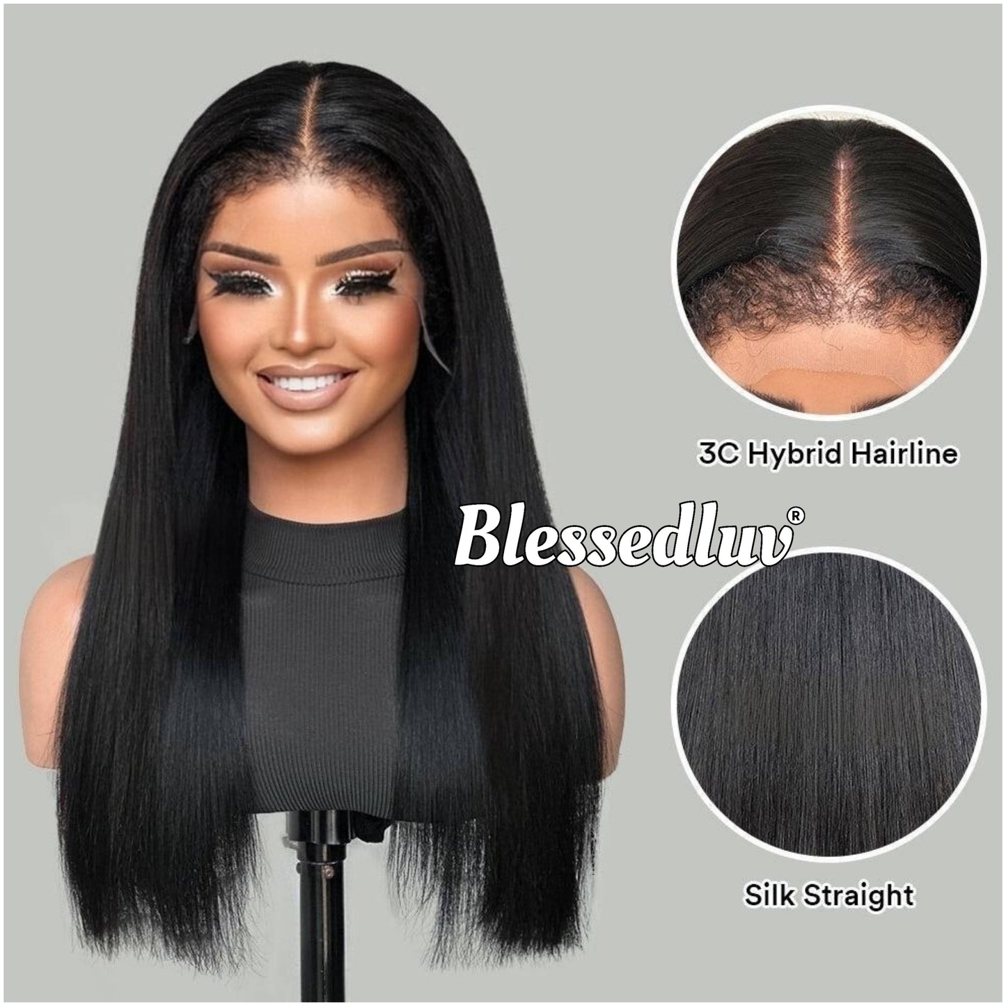 Eliza - 3c Texture Edges Ventilated Wig-Blessedluv.com-Brazilianweave.com