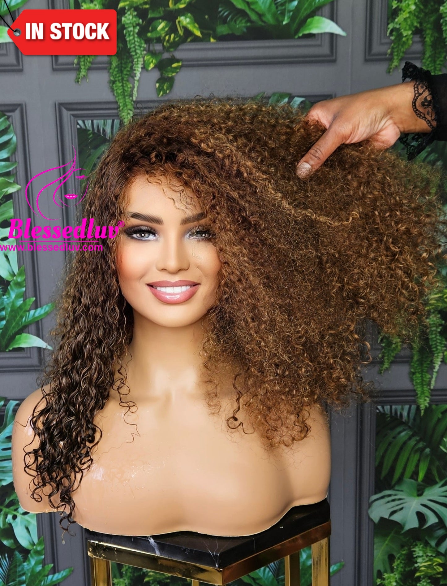 Sade - Luxury 2 -In-1 Afro Curls Lace Closure Wig - Stock-WIG-www.blessedluv.com-Brazilianweave.com