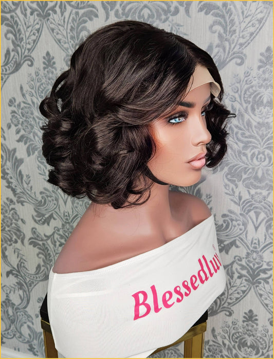 Binta - 250% Density Lace Curly Closure Wig-WIG-Blessedluv.com-Brazilianweave.com