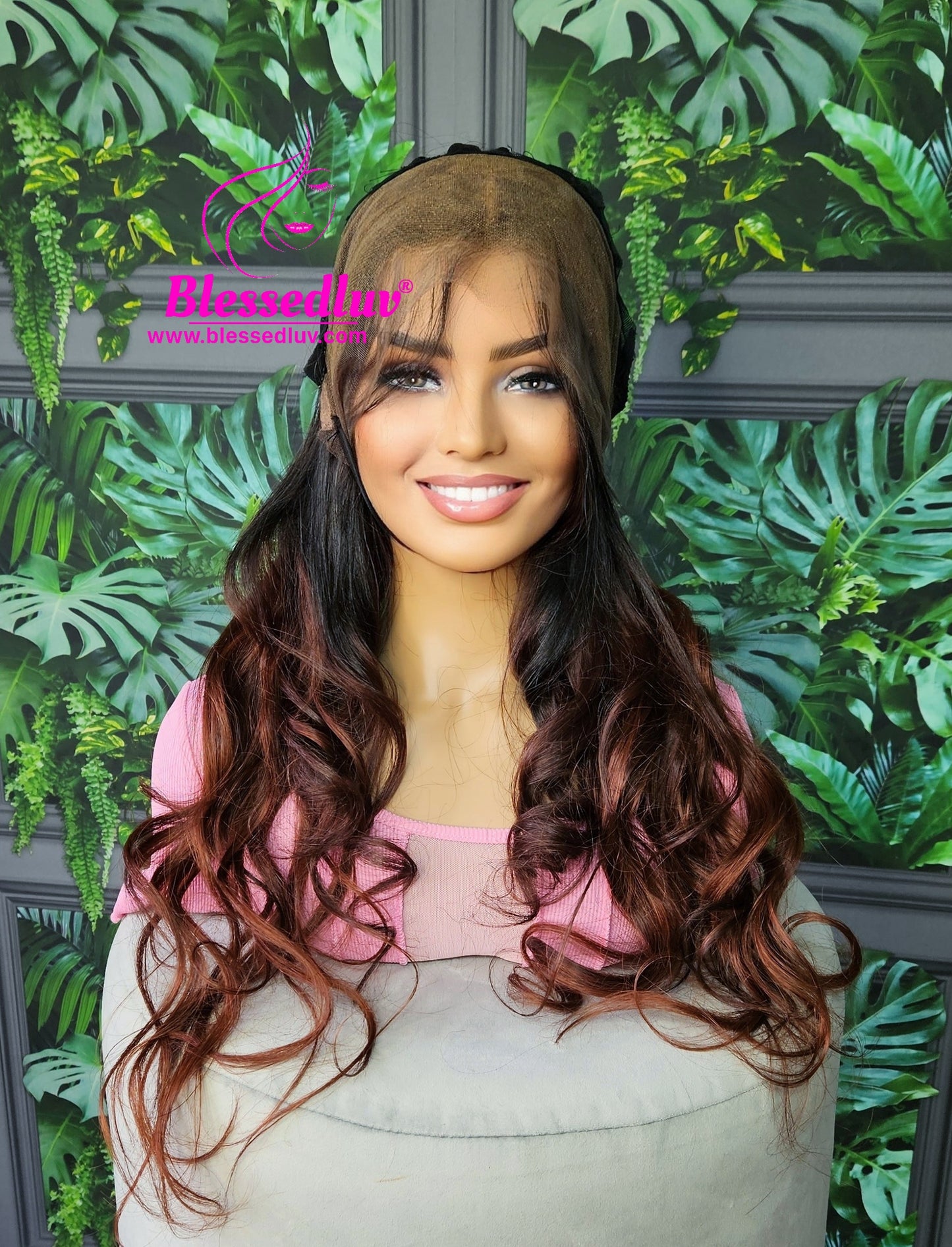Mia - Ombré Frontal Wig Brazilian Hair-Wigs-www.blessedluv.com-Brazilianweave.com