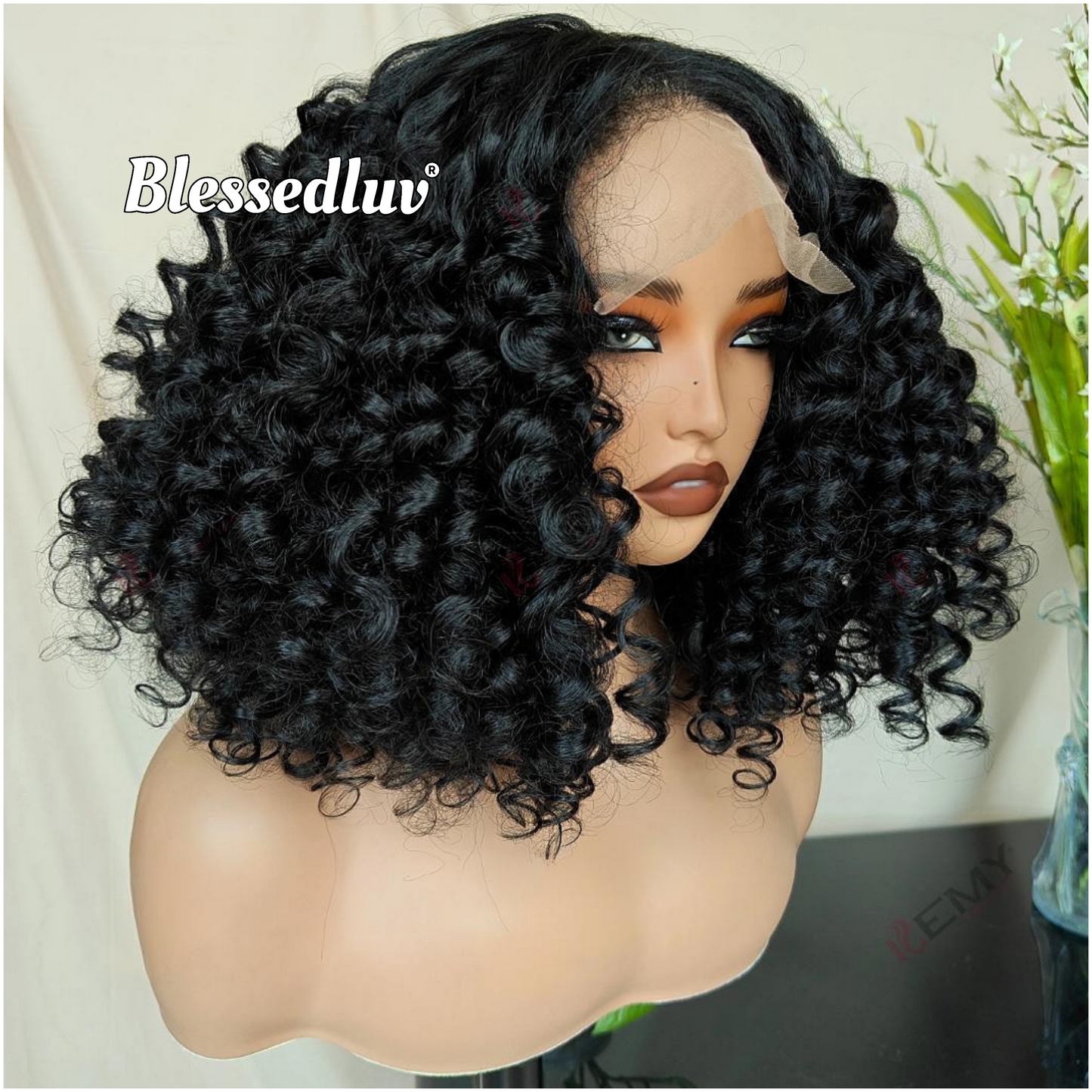 Zuri – Curly Premium Human Hair Blend Wig-Wig-Blessedluv.com-Brazilianweave.com