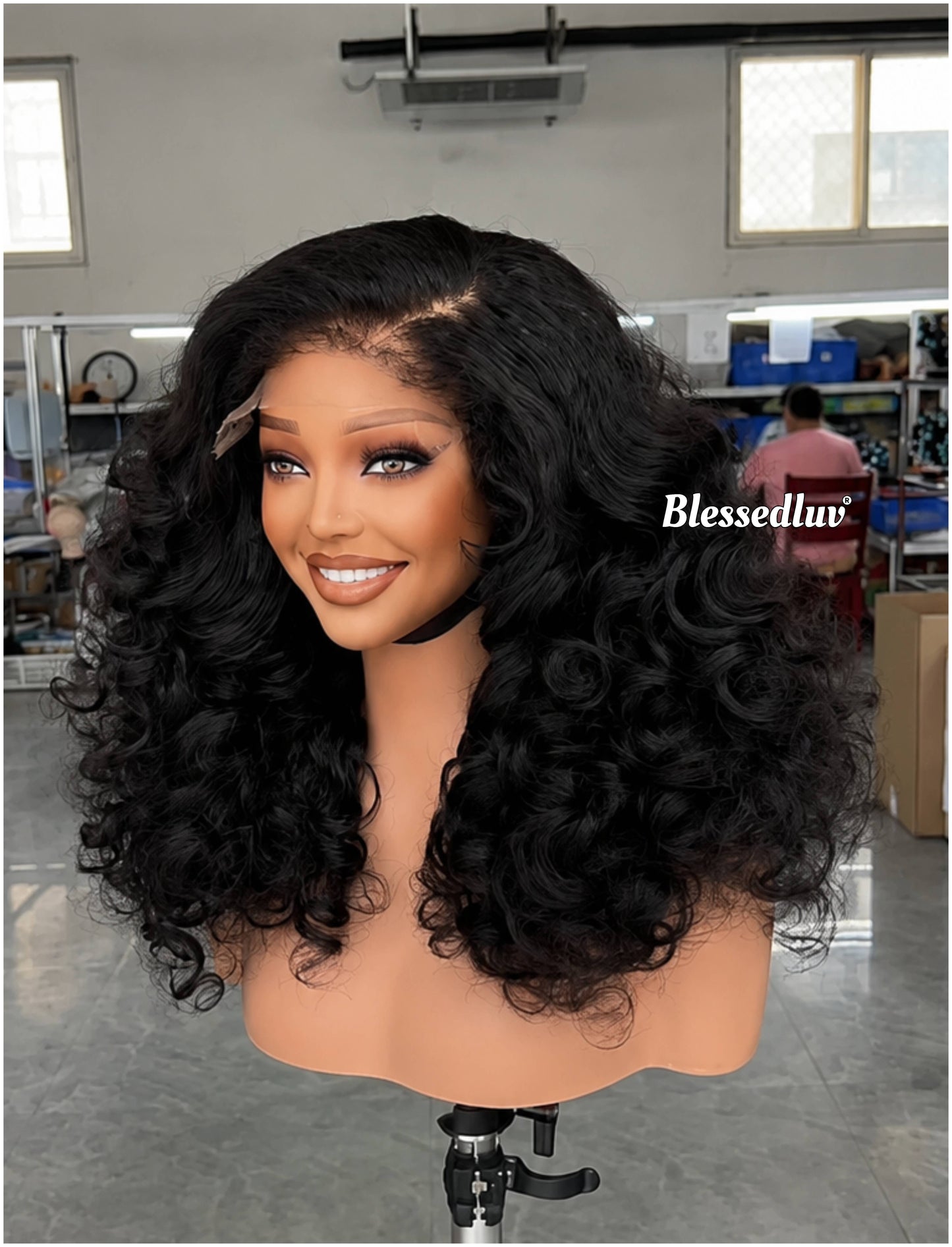 Rebecca – Textured 250% Density Loose Curls Wig | Choose Lagos Hairline or Standard Hairline-Wig-Blessedluv.com-Brazilianweave.com