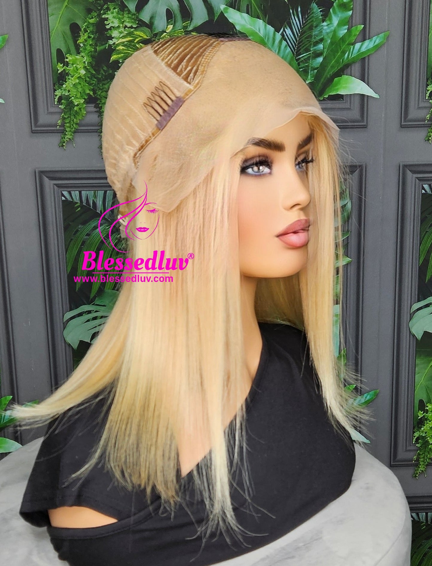 Carlie - Blonde Frontal Bob Wig - SALE-Wigs-www.blessedluv.com-Brazilianweave.com