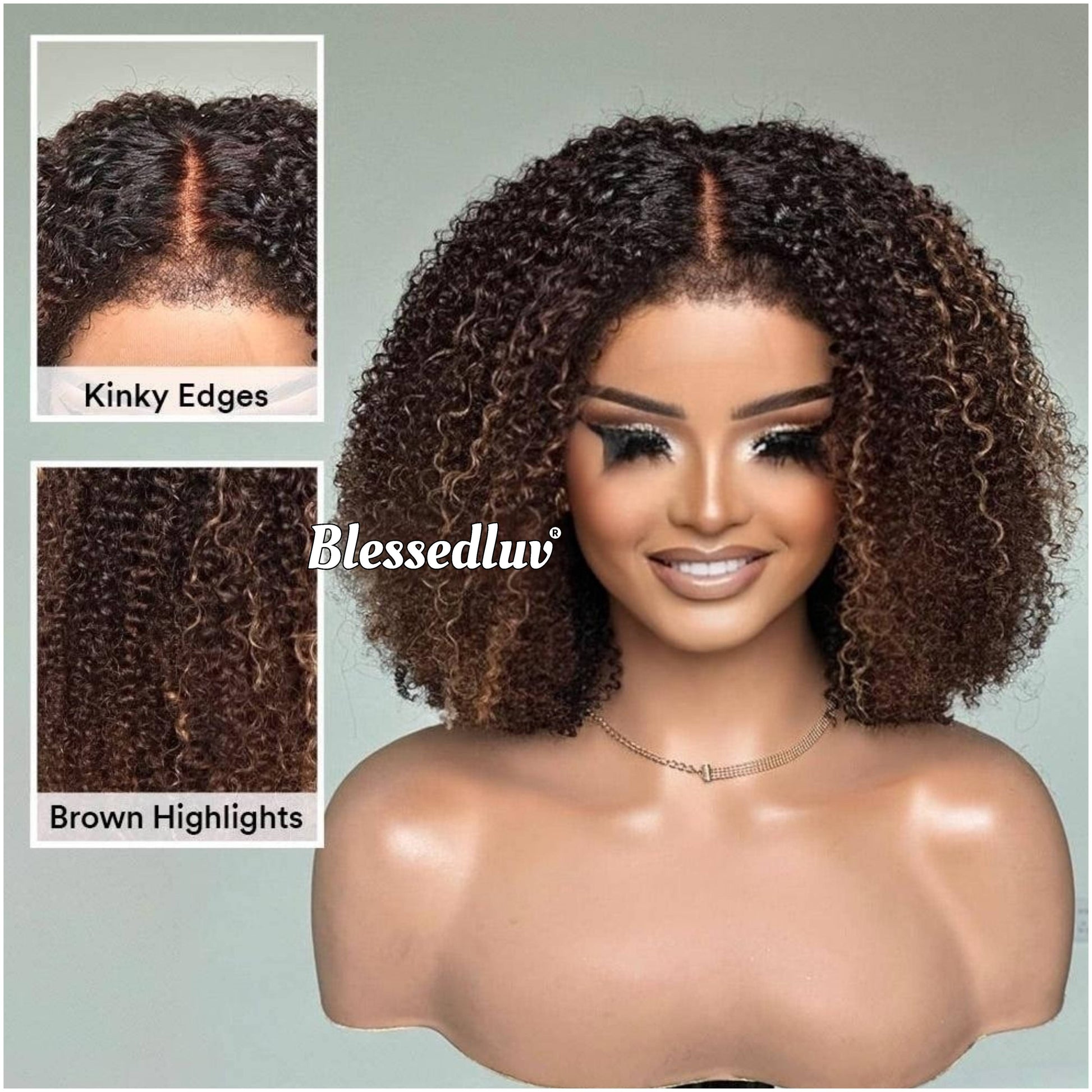 Mercy - Curly Texture Ventilated Kinky Wig-Blessedluv.com-Brazilianweave.com