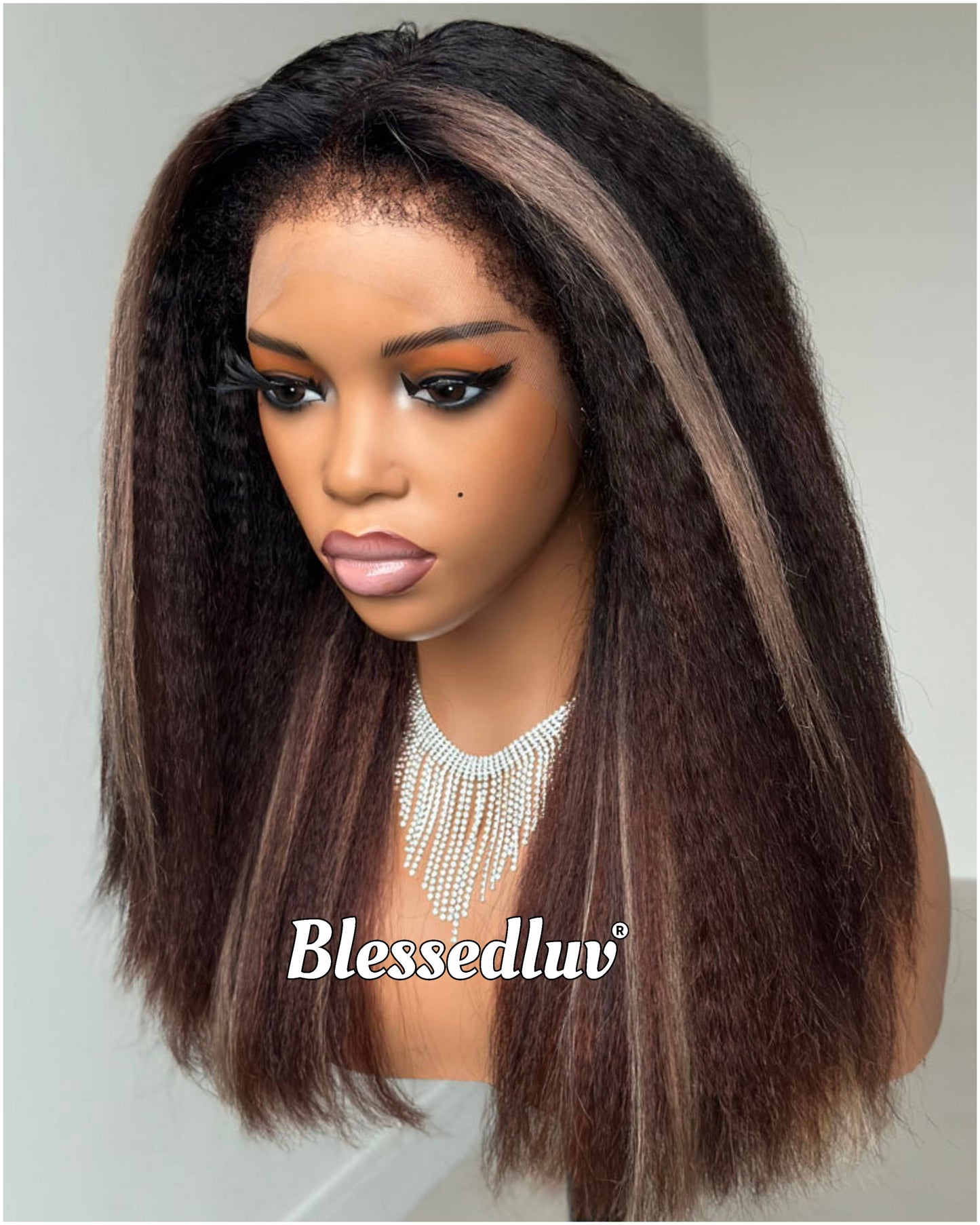 Gloria - 4c Texture Ventilated Kinky Wig-Blessedluv.com-Brazilianweave.com