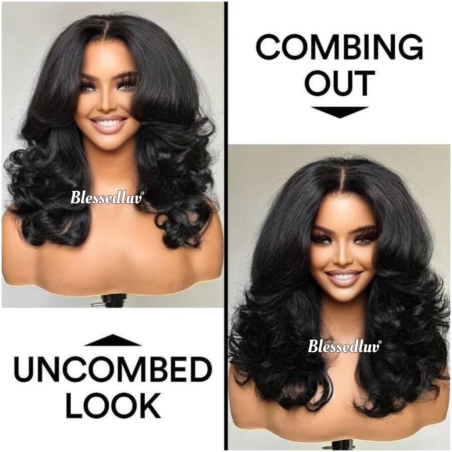 Zainab – Blowout Glueless Layered HD Closure Lace Wig, Ready to Wear-Blessedluv.com-Brazilianweave.com
