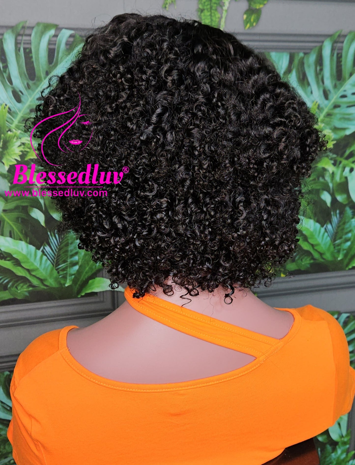 Natalia - Afro Curly Glueless Curly Closure Wig - SALE-Wigs-www.blessedluv.com-Brazilianweave.com