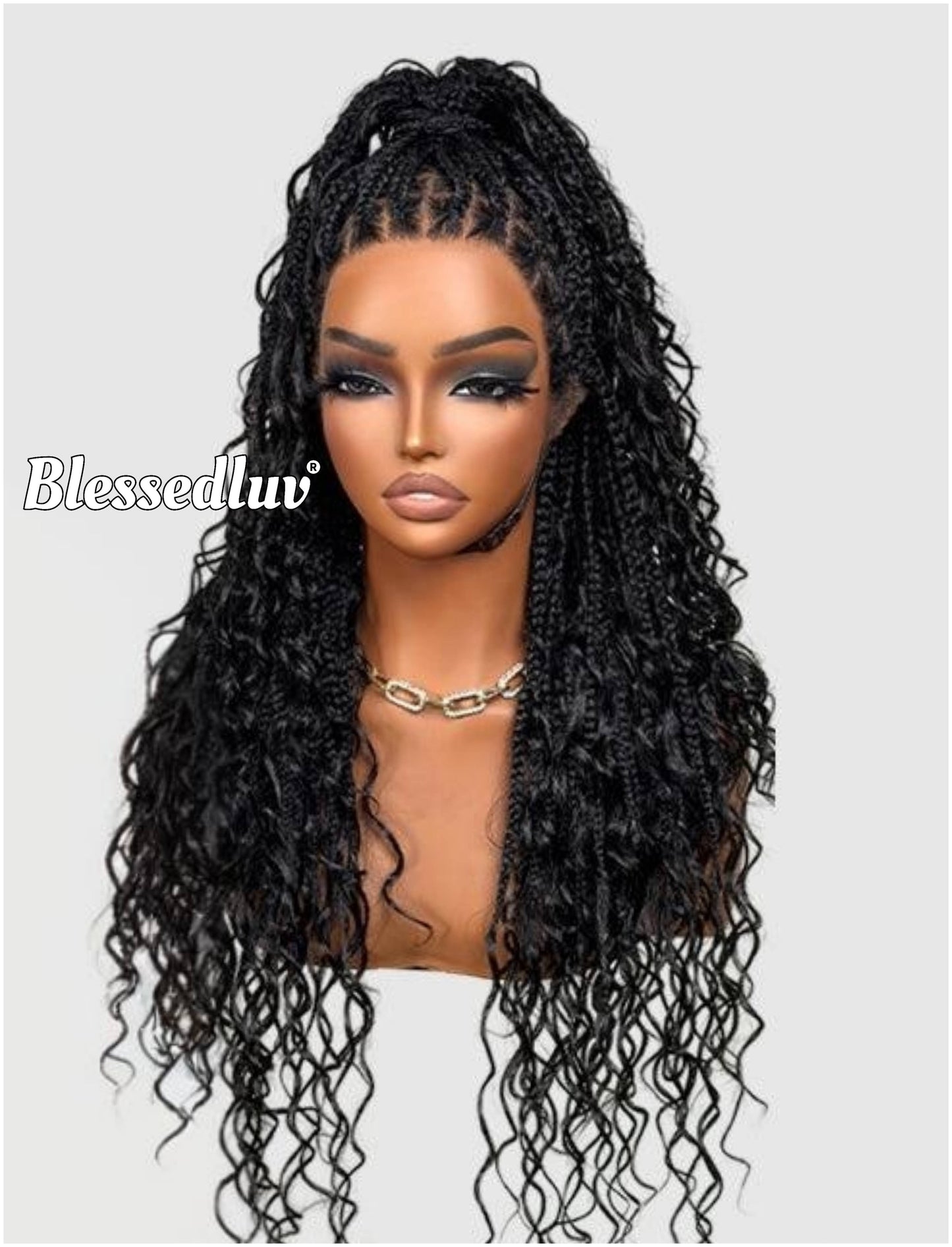 Fola- Boho Knotless Braids Full Lace HD Wig – Adjustable Drawstring Fit-Wig-Blessedluv.com-Brazilianweave.com