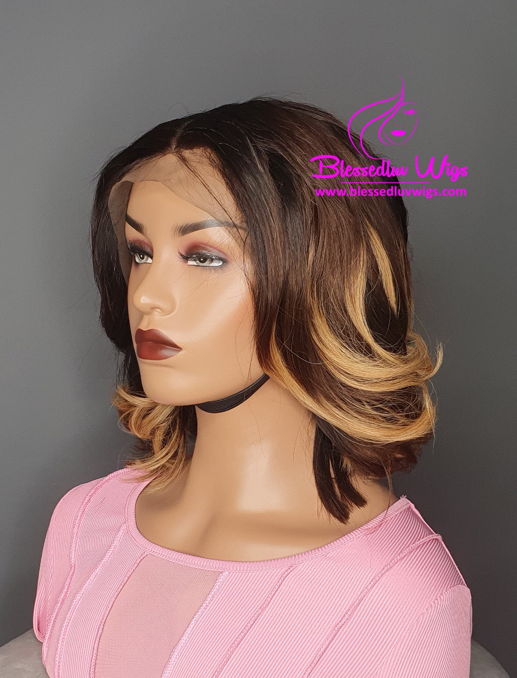 Charlotte - Ombre Bob Brazilian Lace Frontal Wig-www.brazilianweave.com-Brazilianweave.com