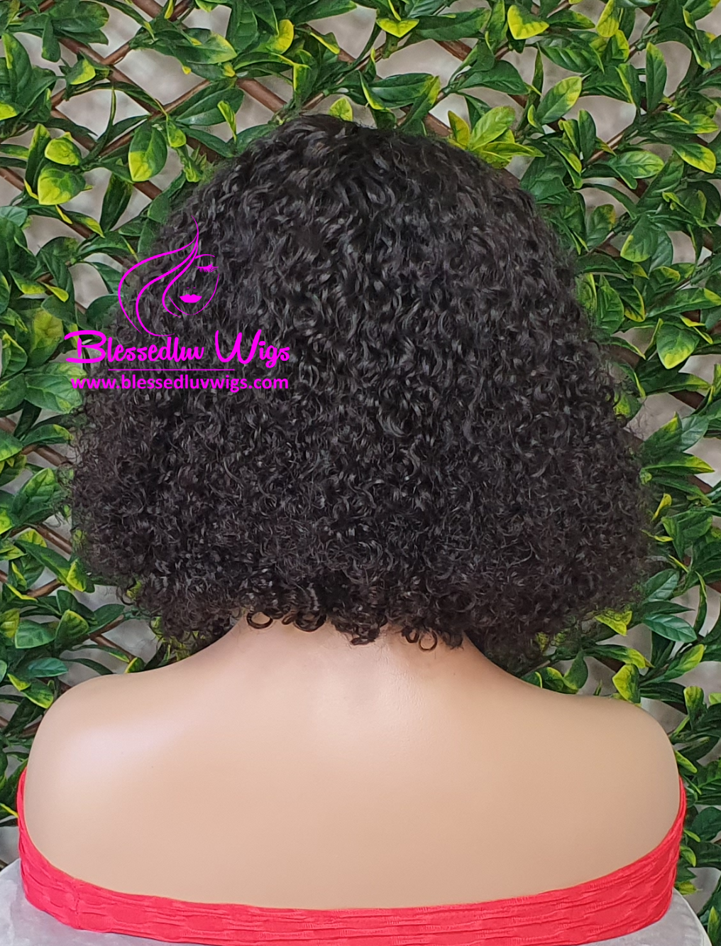Liliana - Short Tight Curls Brazilian Lace Closure Wig Sale-Wigs-Blessedluv.com-Brazilianweave.com
