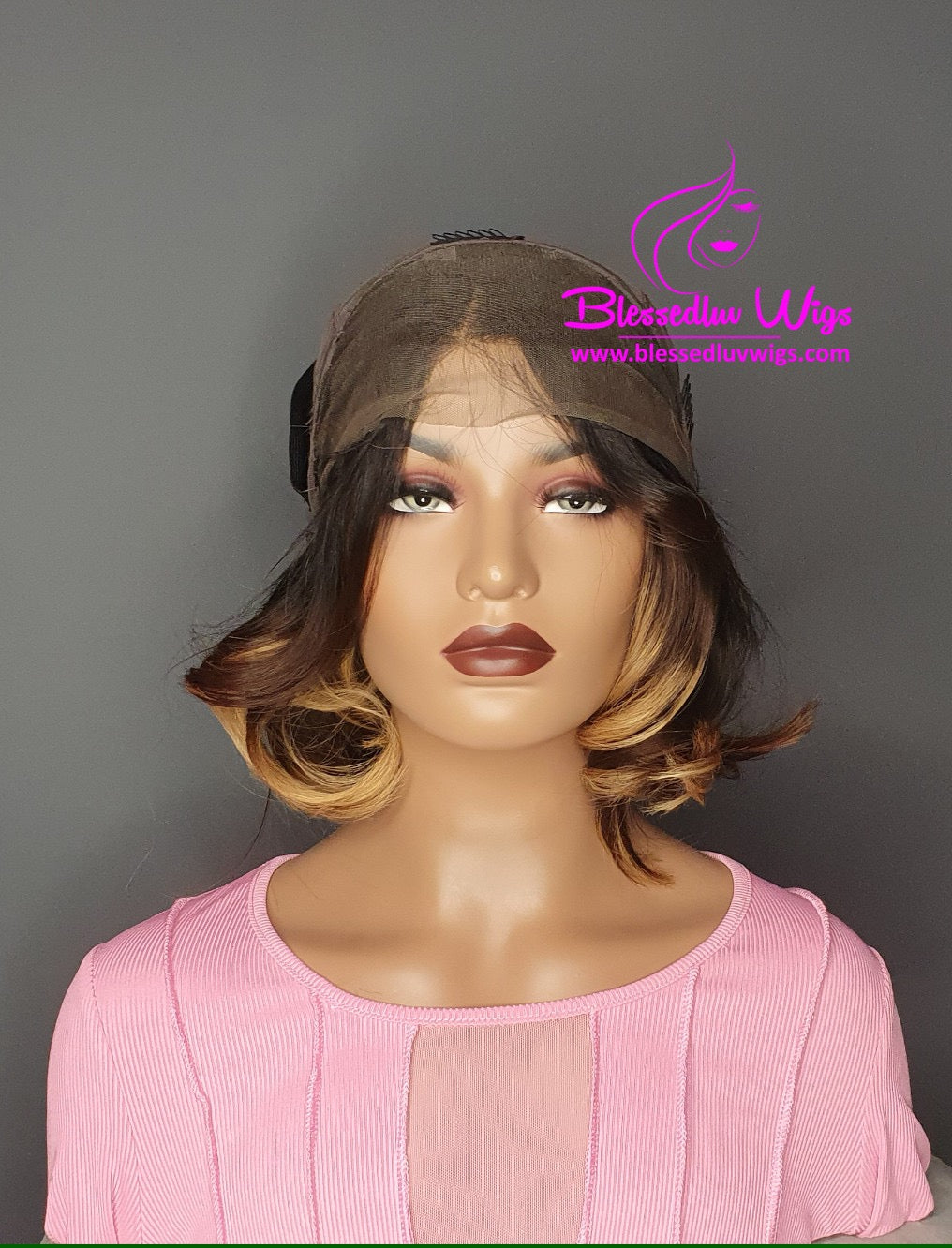 Charlotte - Ombre Bob Brazilian Lace Frontal Wig-www.brazilianweave.com-Brazilianweave.com