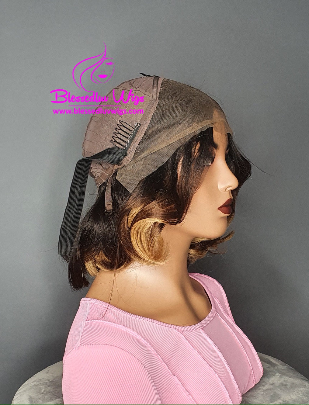 Charlotte - Ombre Bob Brazilian Lace Frontal Wig-www.brazilianweave.com-Brazilianweave.com