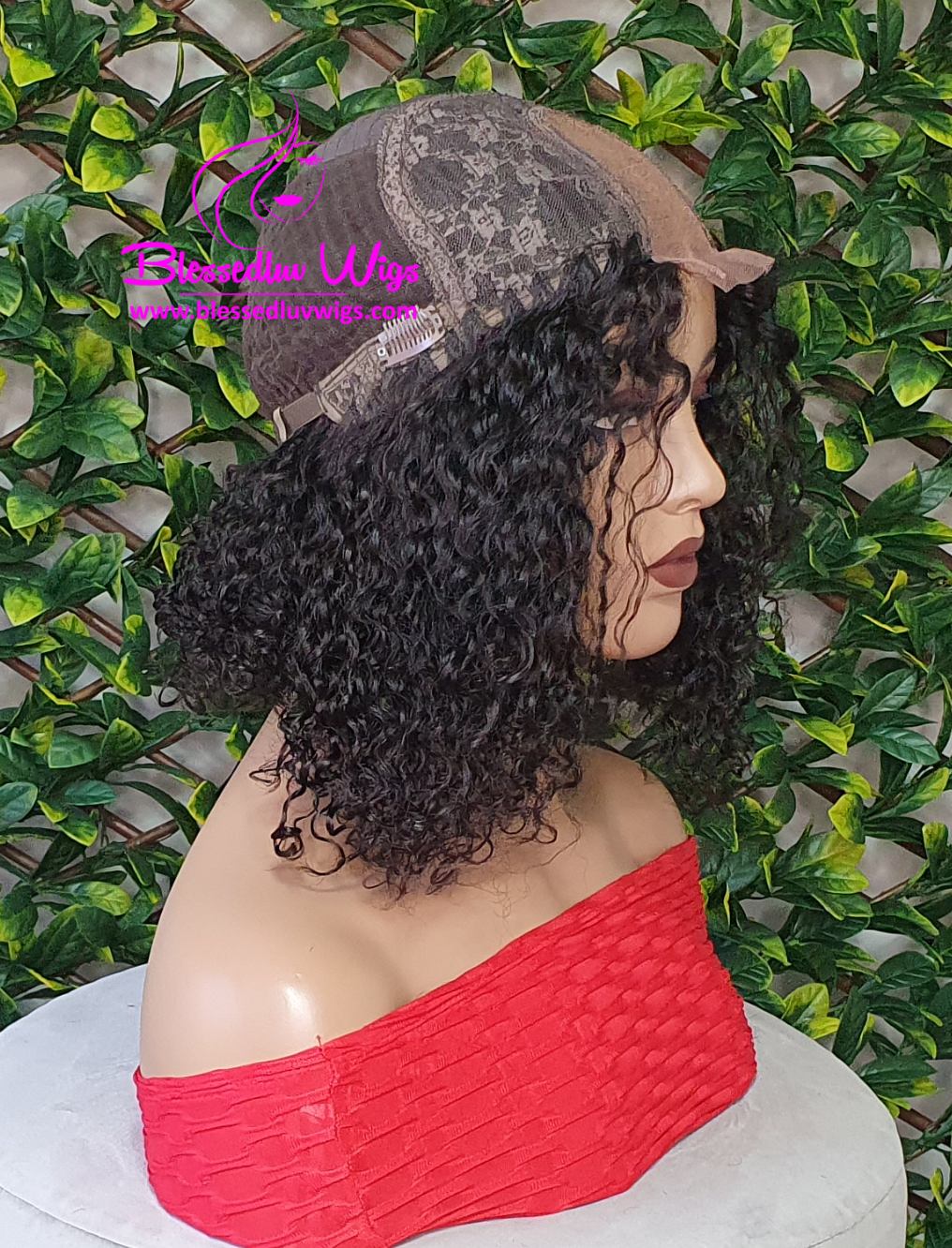 Liliana - Short Tight Curls Brazilian Lace Closure Wig Sale-Wigs-Blessedluv.com-Brazilianweave.com