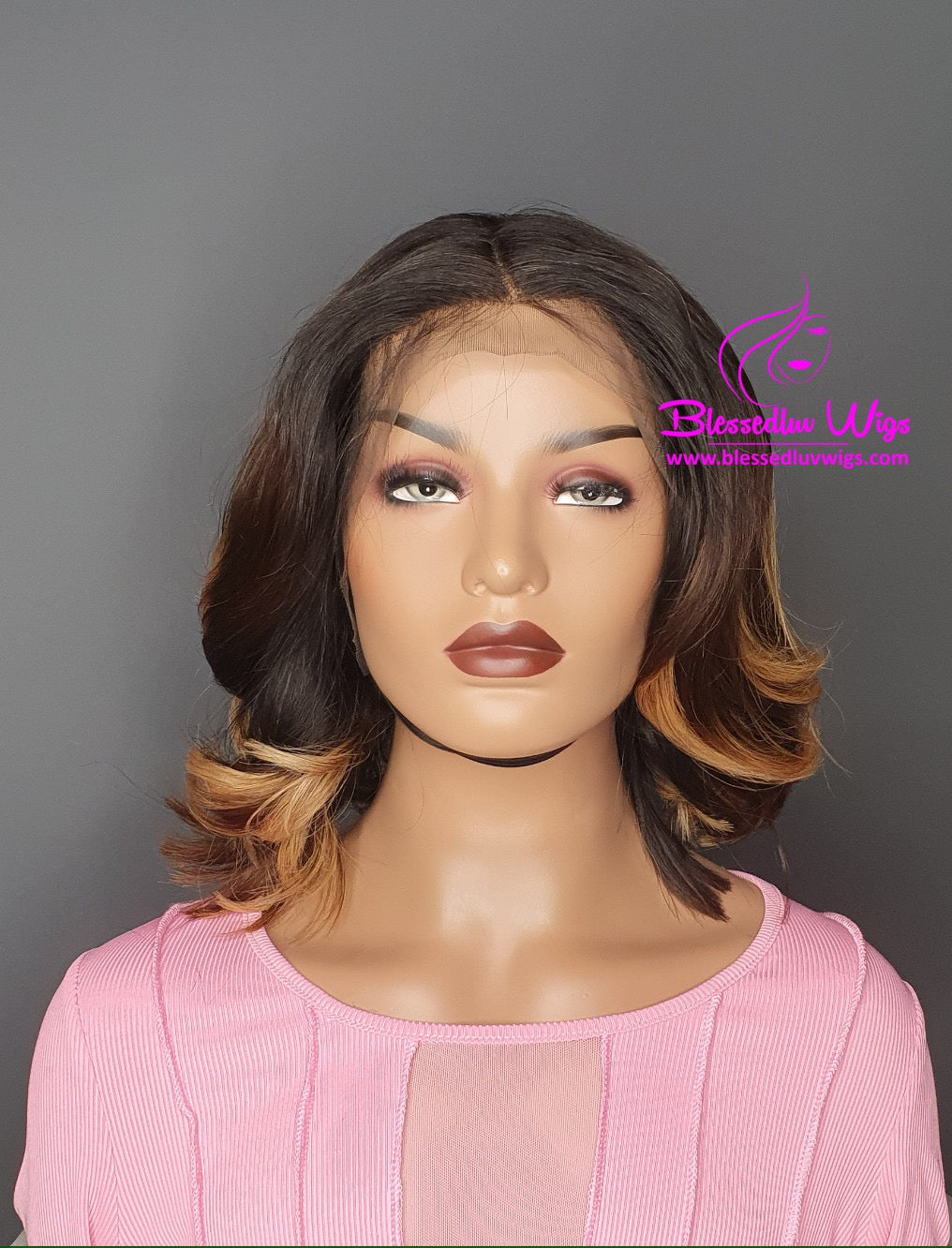 Charlotte - Ombre Bob Brazilian Lace Frontal Wig-www.brazilianweave.com-Brazilianweave.com