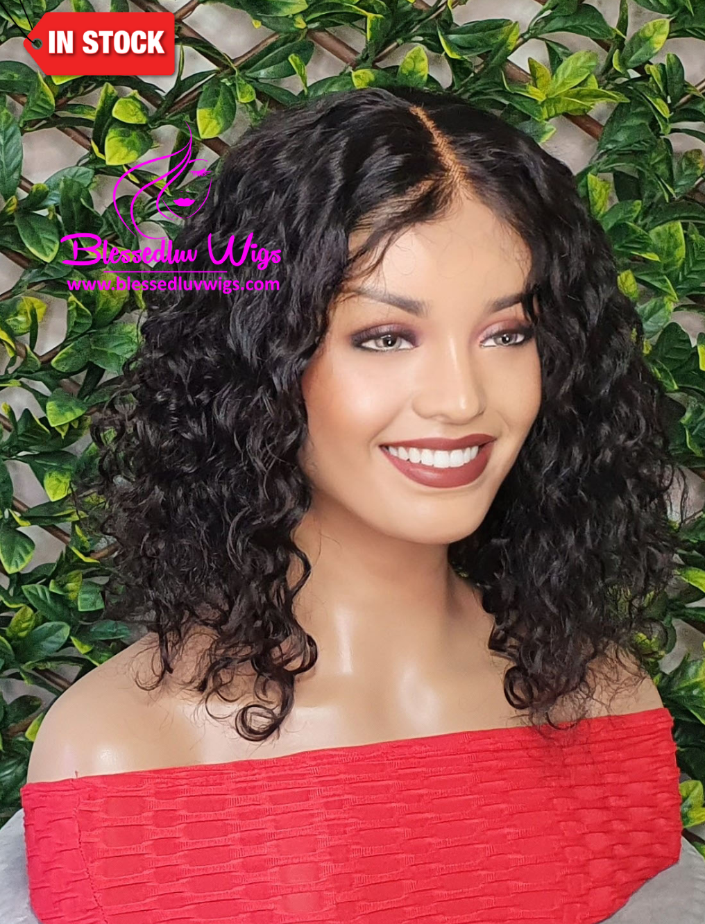 Maria - Short Curly Brazilian Lace Closure Wig Sale-Wigs-www.brazilianweave.com-Brazilianweave.com