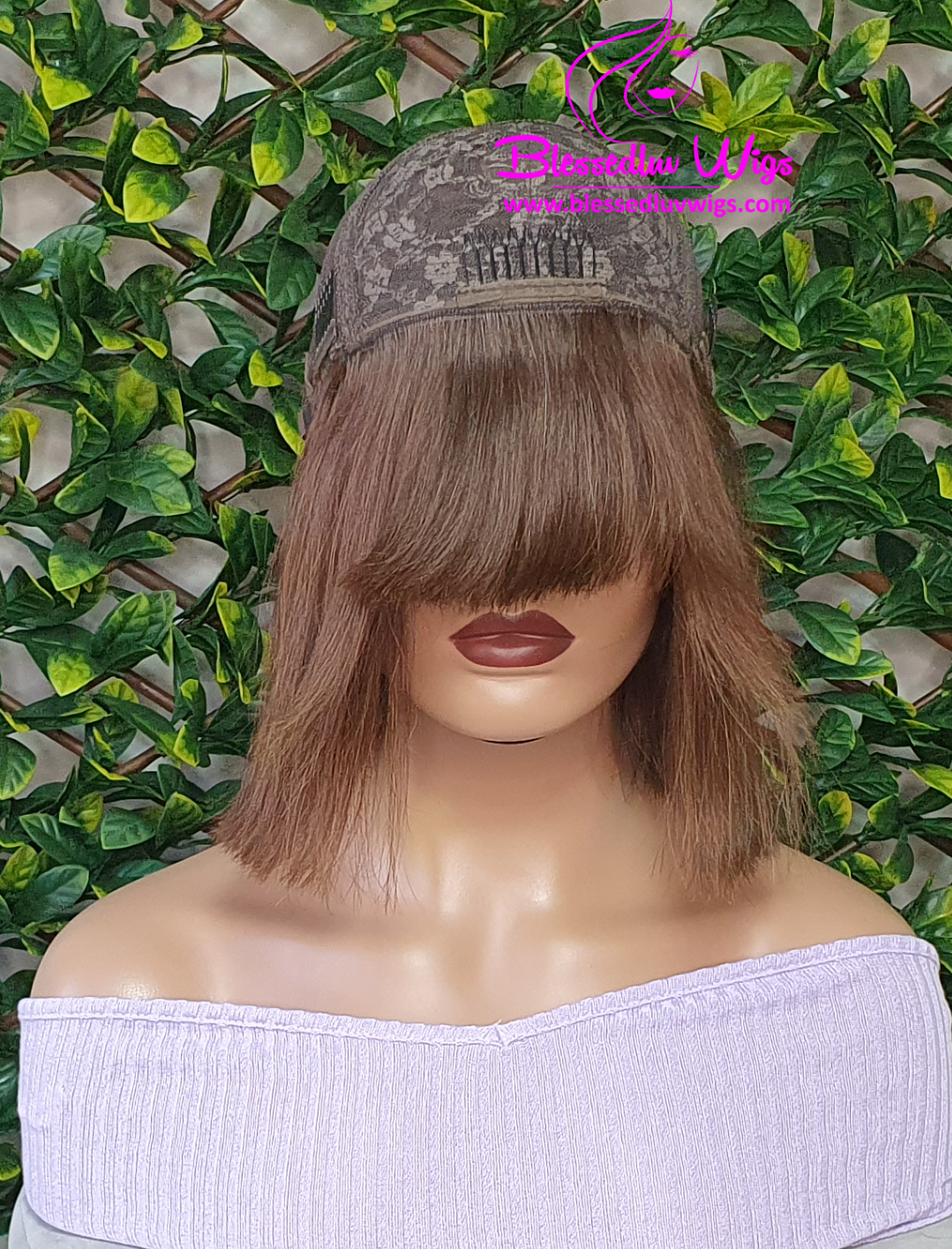 Raelynn - Brazilian Straight Fringe/Bangs Wig #2-Wigs-www.brazilianweave.com-Brazilianweave.com