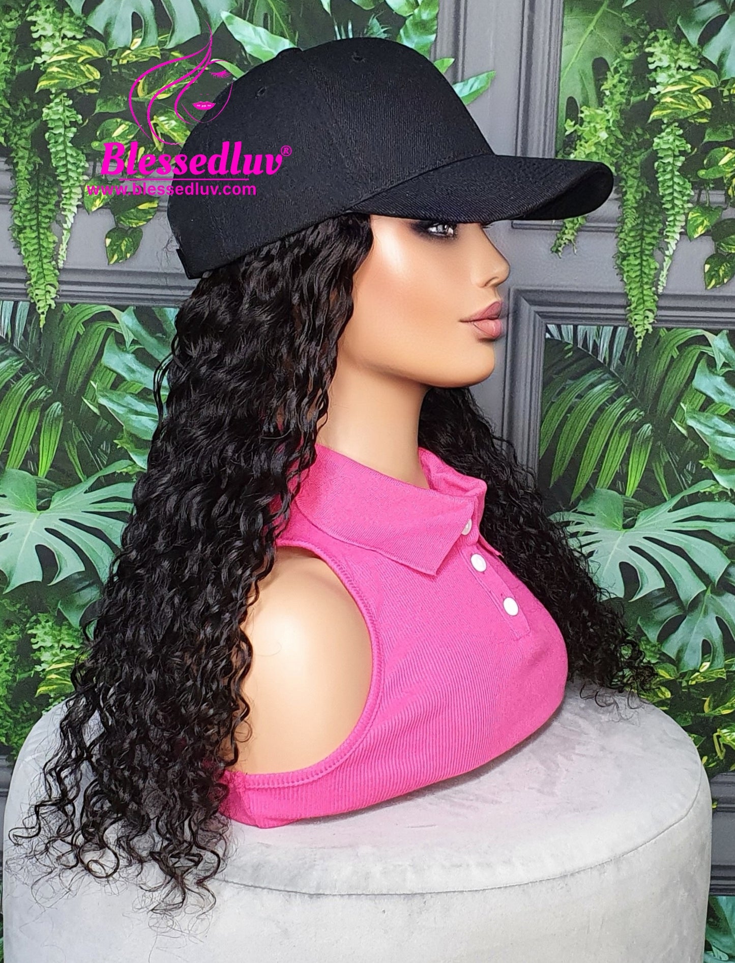 Nadia - Baseball Cap Bob Wig-www.blessedluv.com-Brazilianweave.com