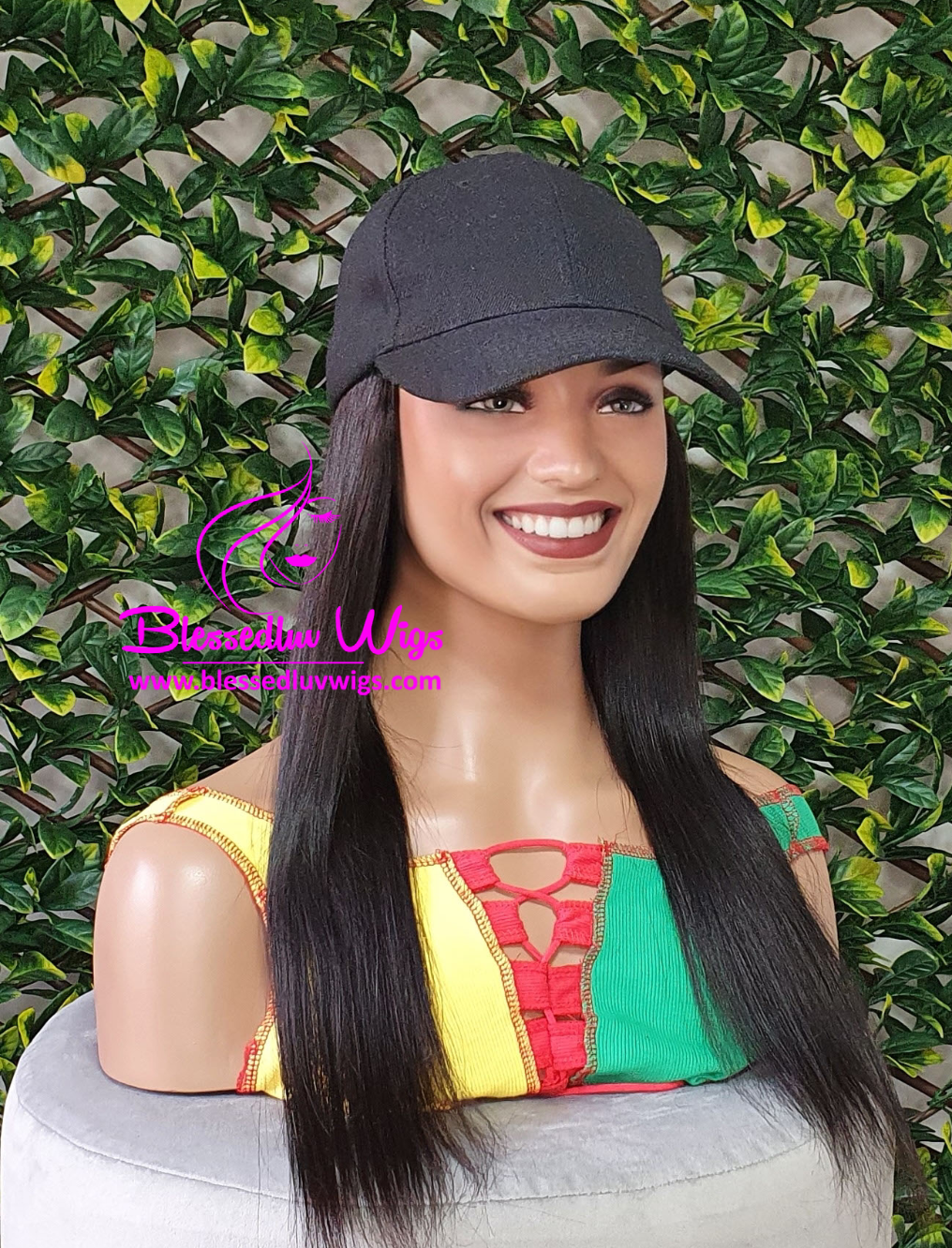Marge - Baseball Cap Wig- Brazilian Hair-www.blessedluv.com-Brazilianweave.com