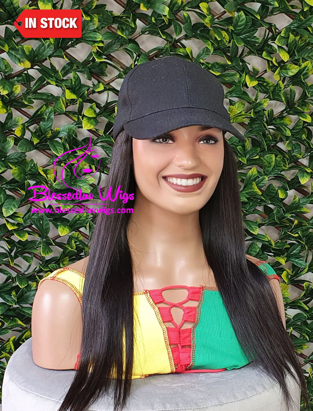 Marge - Baseball Cap Wig- Brazilian Hair-www.blessedluv.com-Brazilianweave.com