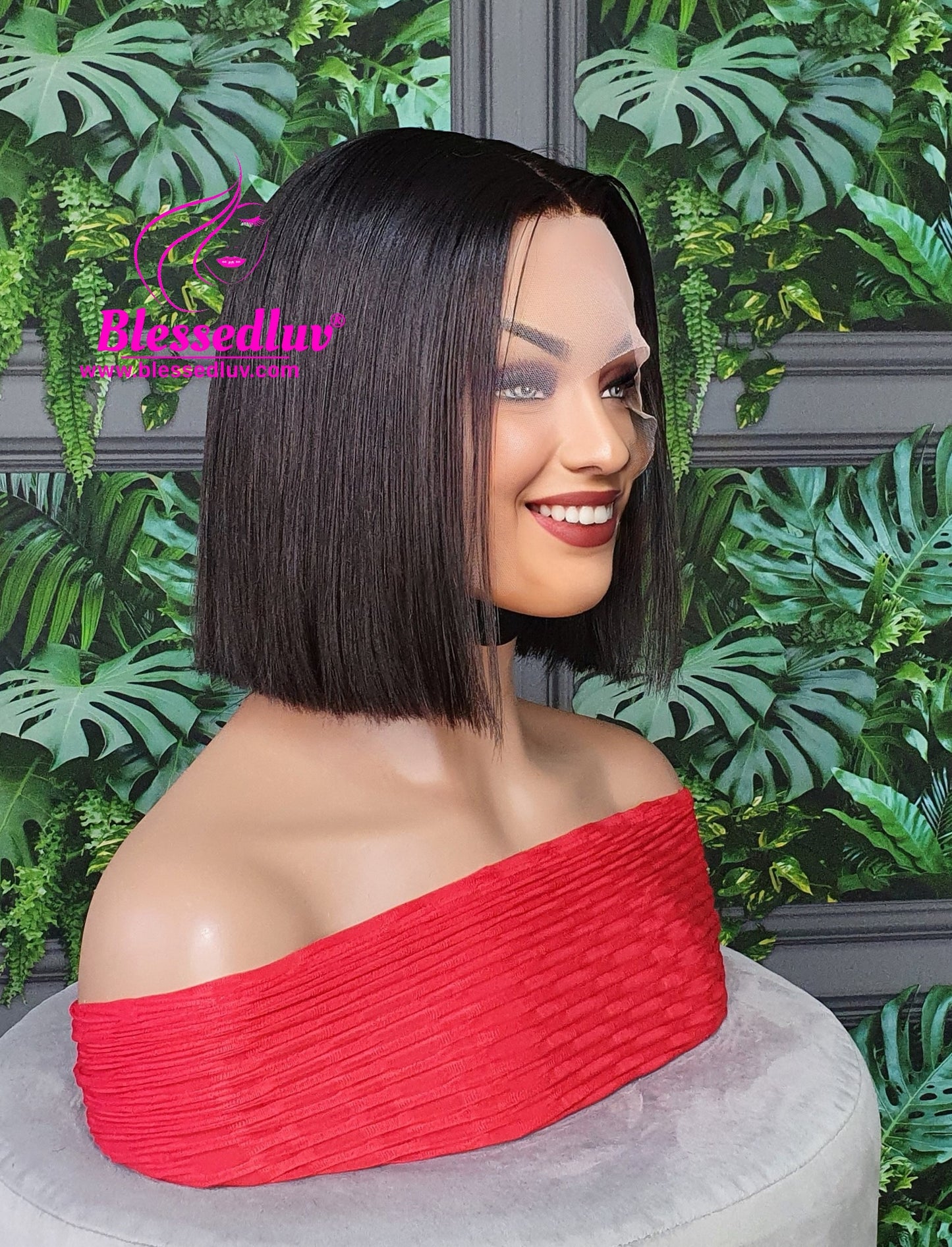 Channi - Blunt Cut Bob Lace Wig - SALE-Wigs-www.blessedluv.com-Brazilianweave.com