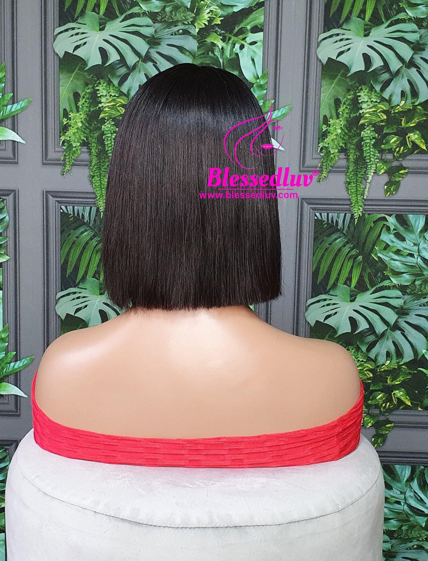 Channi - Blunt Cut Bob Lace Wig - SALE-Wigs-www.blessedluv.com-Brazilianweave.com