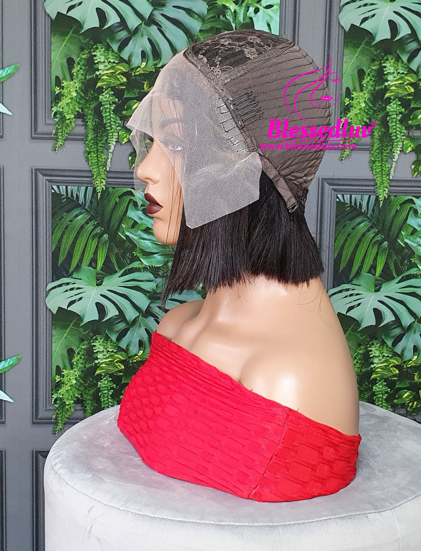 Channi - Blunt Cut Bob Lace Wig - SALE-Wigs-www.blessedluv.com-Brazilianweave.com