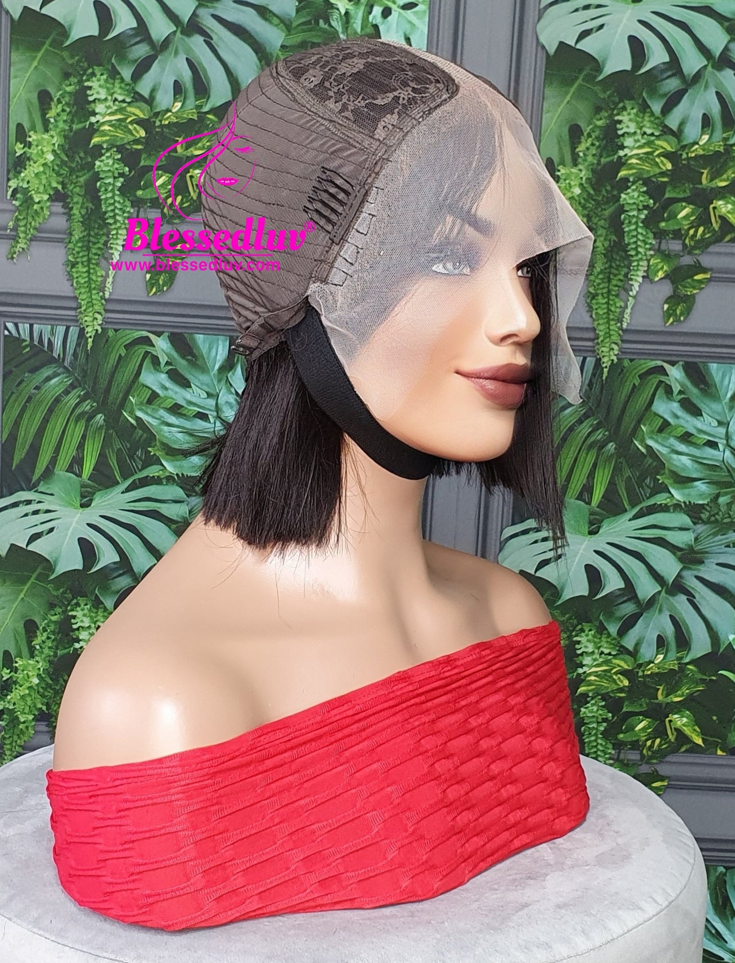 Channi - Blunt Cut Bob Lace Wig - SALE-Wigs-www.blessedluv.com-Brazilianweave.com