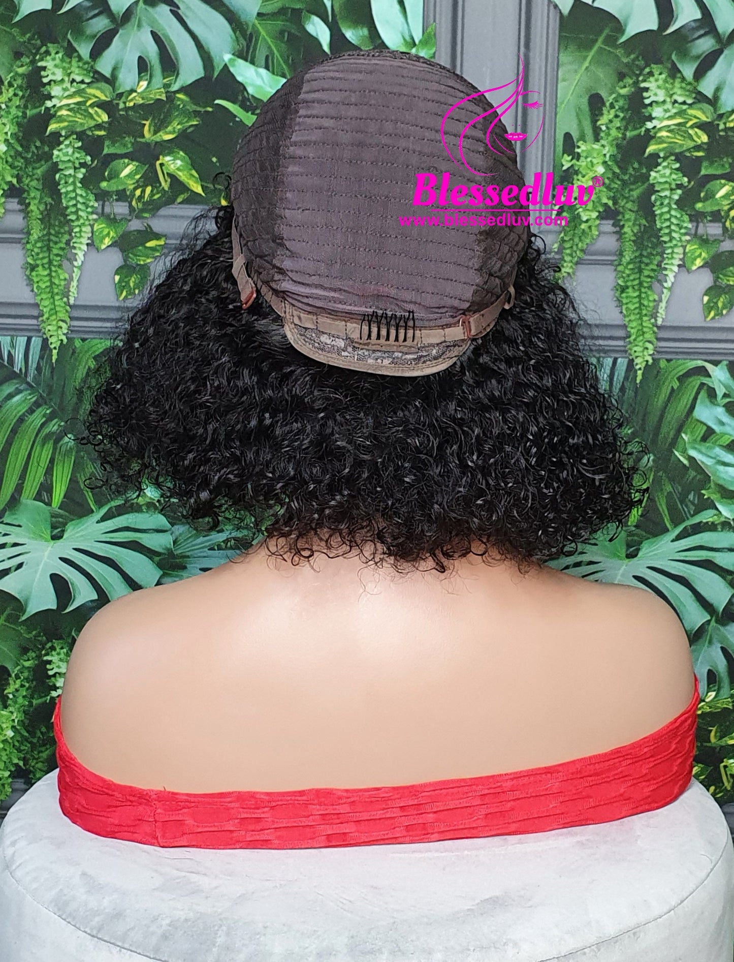 Kemi - Brazilian Curly Fringe Machine Wig SALE-Wig-Blessedluv.com-Brazilianweave.com