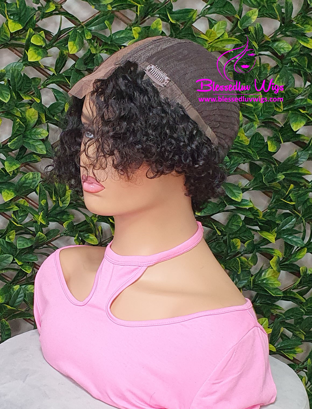 Madeline - Curly Blunt bob Brazilian Lace Closure Wig Sale-Wig-Blessedluv.com-Brazilianweave.com