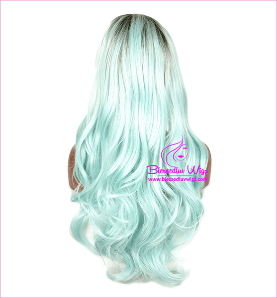 Maliah - Diva Sky Blue Wig Lace Front Wig-Brazilianweave.com-Brazilianweave.com
