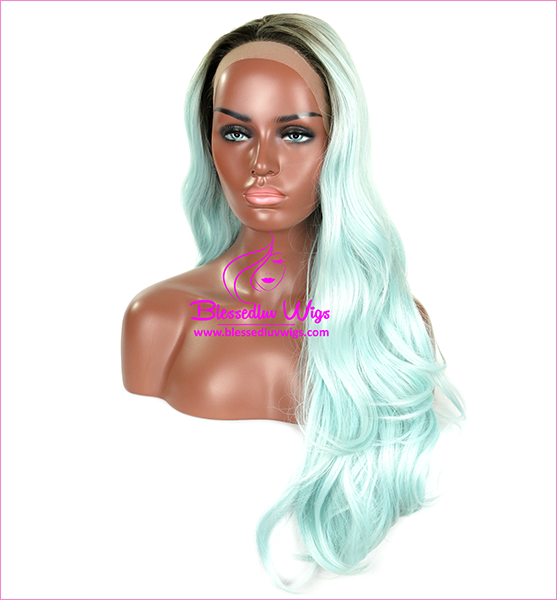 Maliah - Diva Sky Blue Wig Lace Front Wig-Brazilianweave.com-Brazilianweave.com