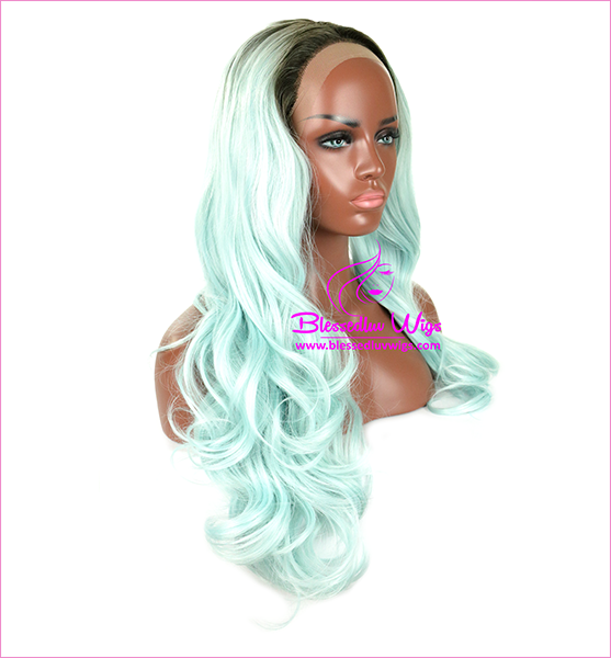 Maliah - Diva Sky Blue Wig Lace Front Wig-Brazilianweave.com-Brazilianweave.com