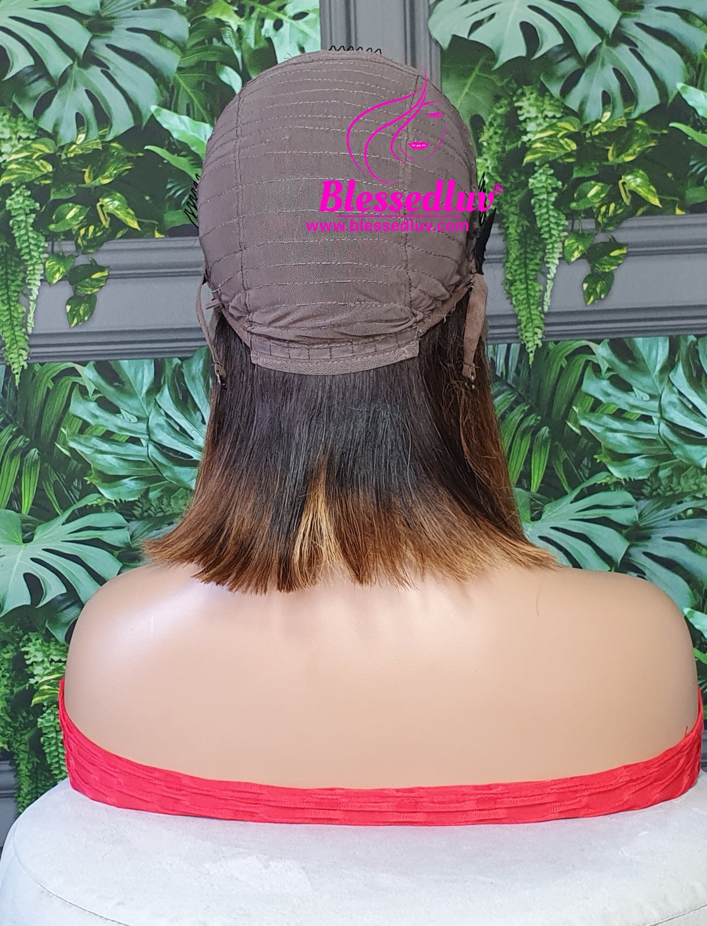 Carliee - Ombre Bob Brazilian Lace Frontal Wig-www.blessedluv.com-Brazilianweave.com
