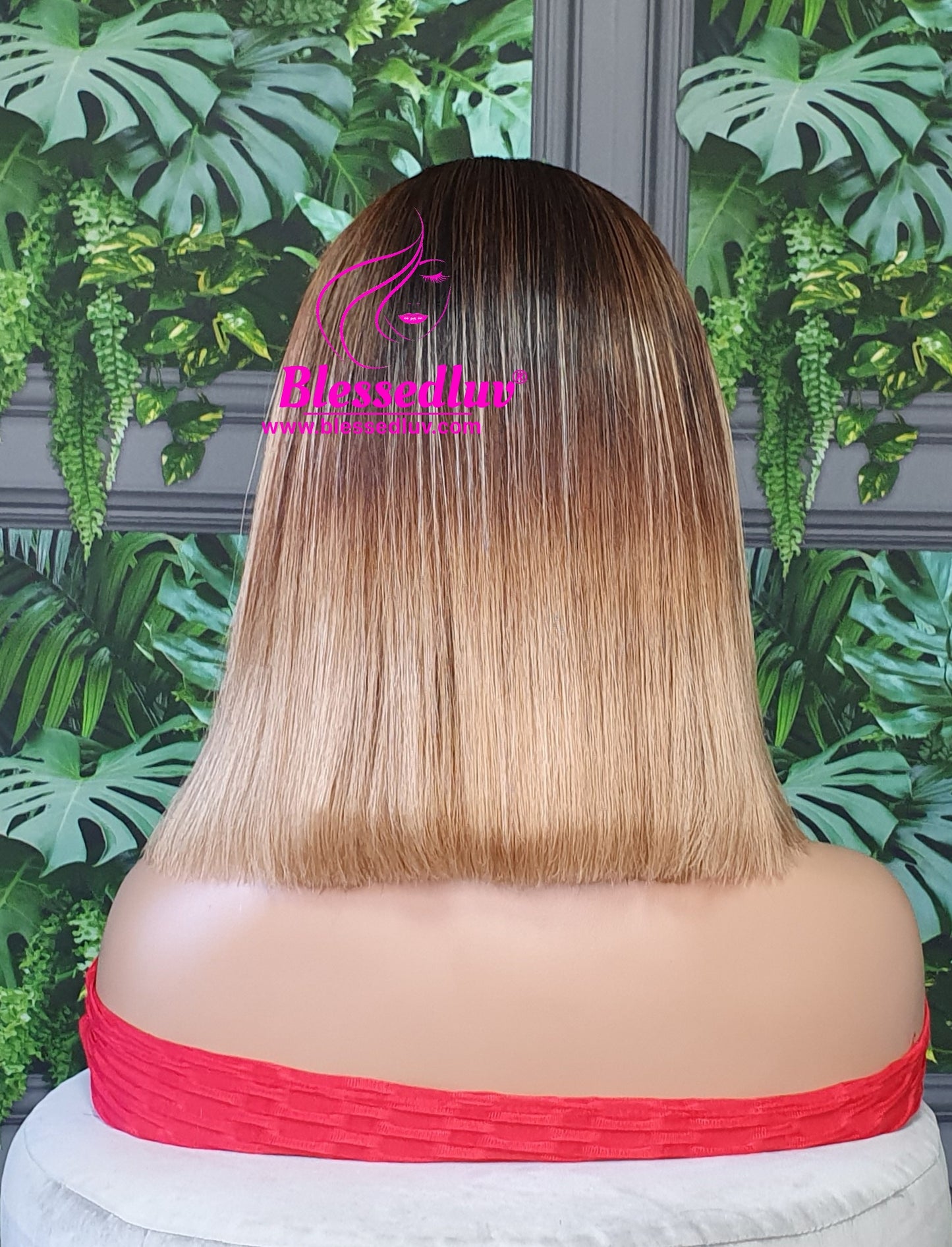 Carliee - Ombre Bob Brazilian Lace Frontal Wig-www.blessedluv.com-Brazilianweave.com