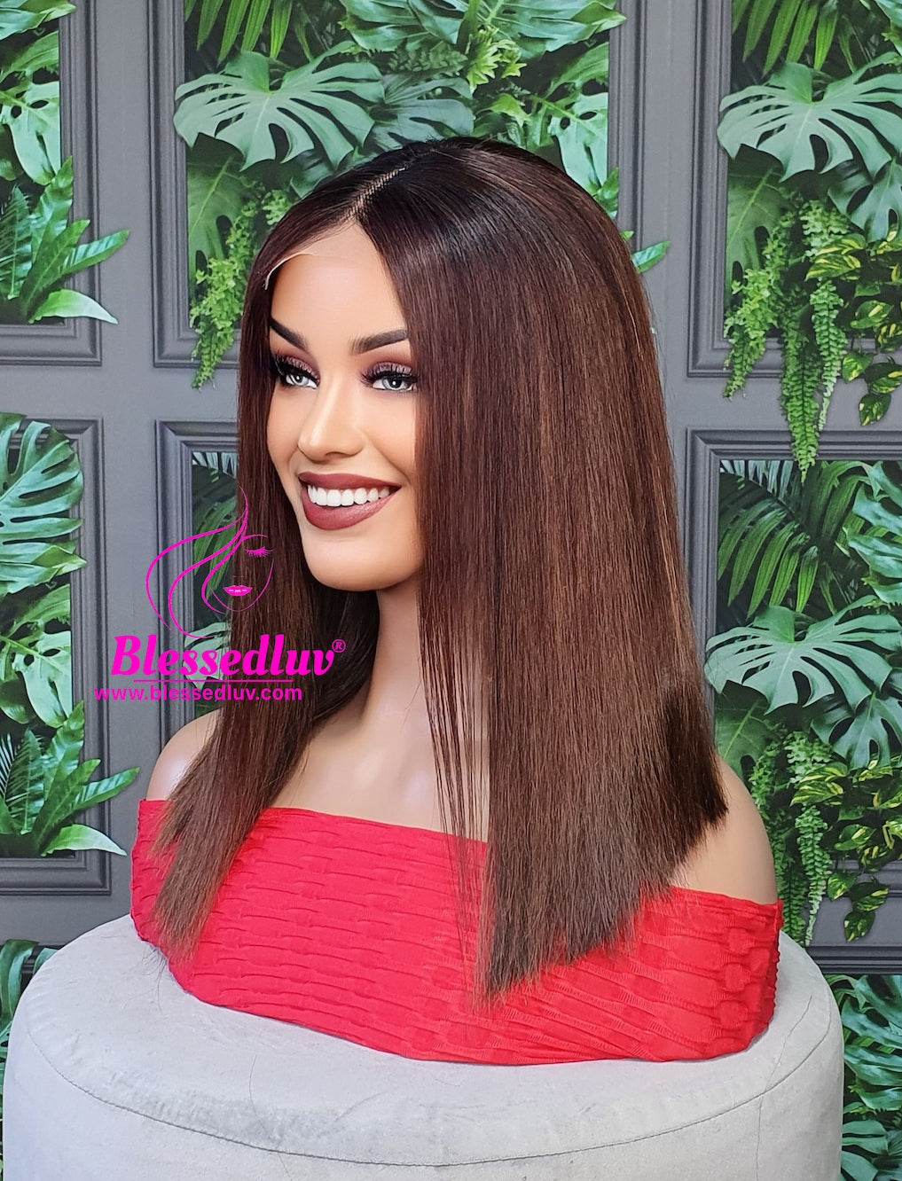Debs - Ombre Blunt Cut bob Brazilian Lace Closure Wig-Wigs-www.brazilianweave.com-Brazilianweave.com