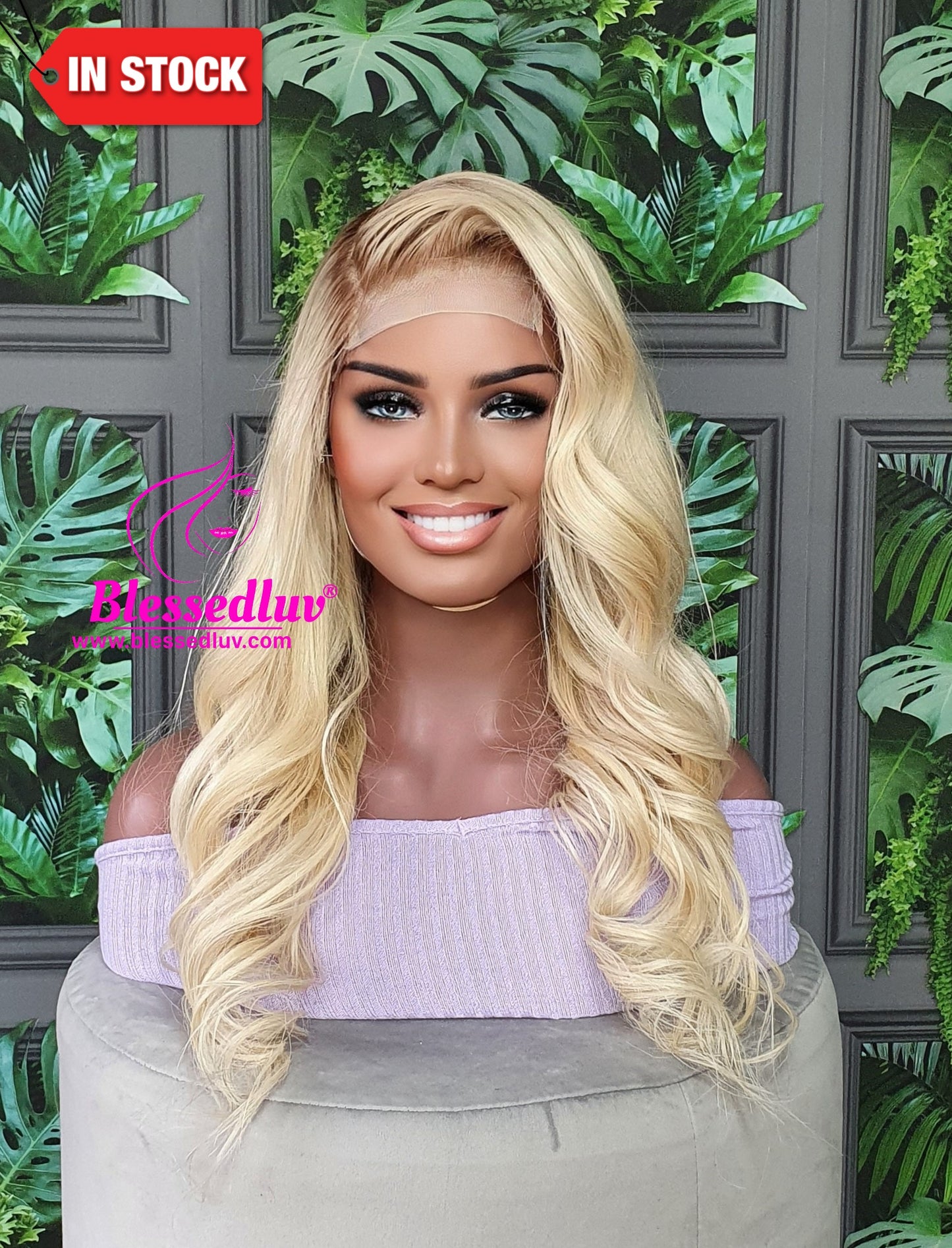 Jessy - Pearl Ombre Blonde Curly Closure Wig-Wigs-www.blessedluv.com-Brazilianweave.com