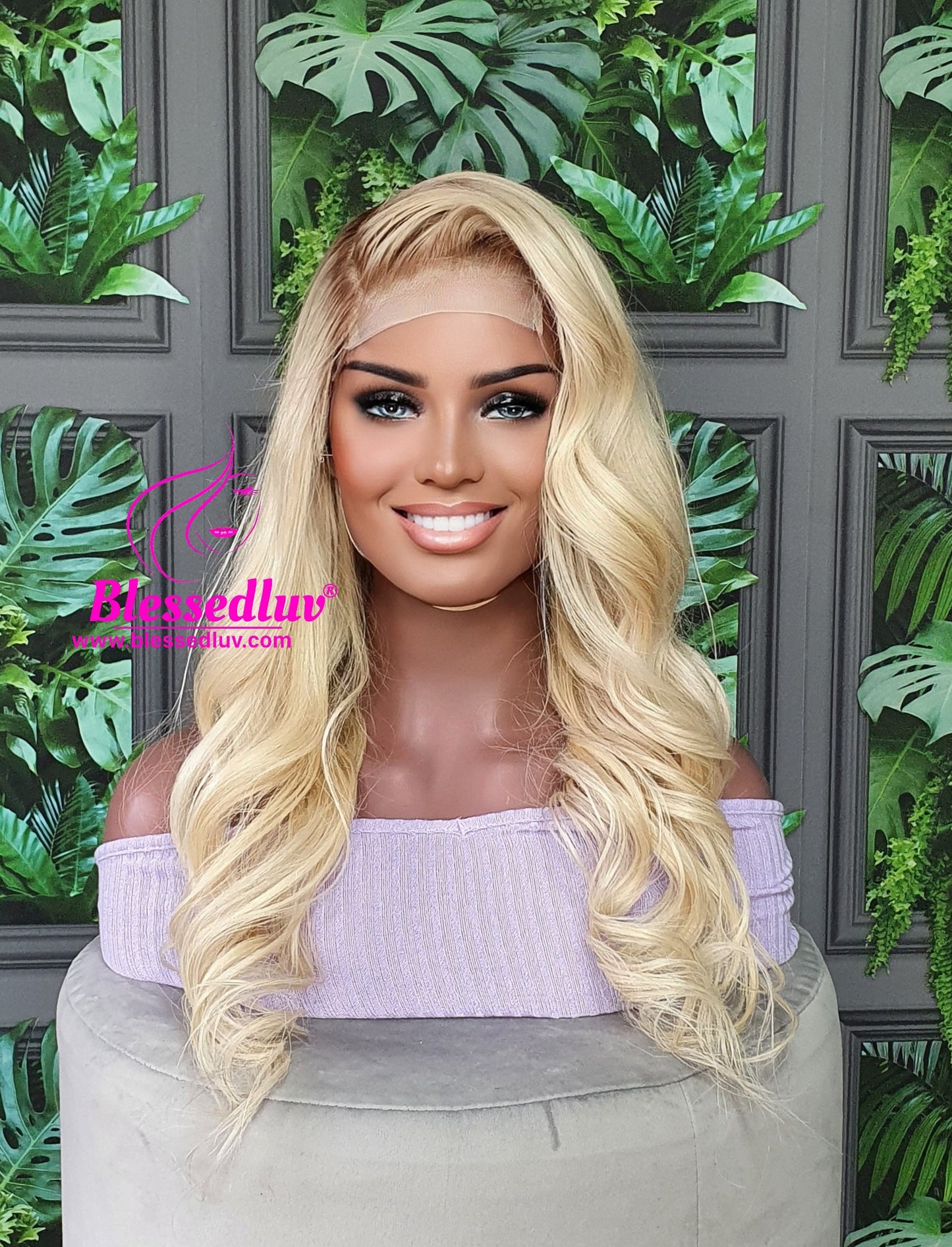 Jessy - Pearl Ombre Blonde Curly Closure Wig-Wigs-www.blessedluv.com-Brazilianweave.com