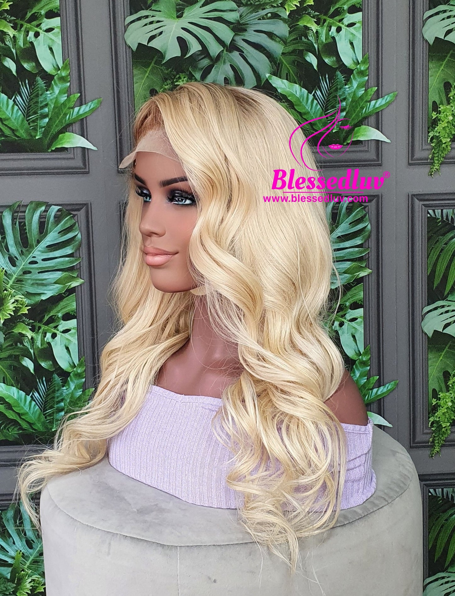 Jessy - Pearl Ombre Blonde Curly Closure Wig-Wigs-www.blessedluv.com-Brazilianweave.com