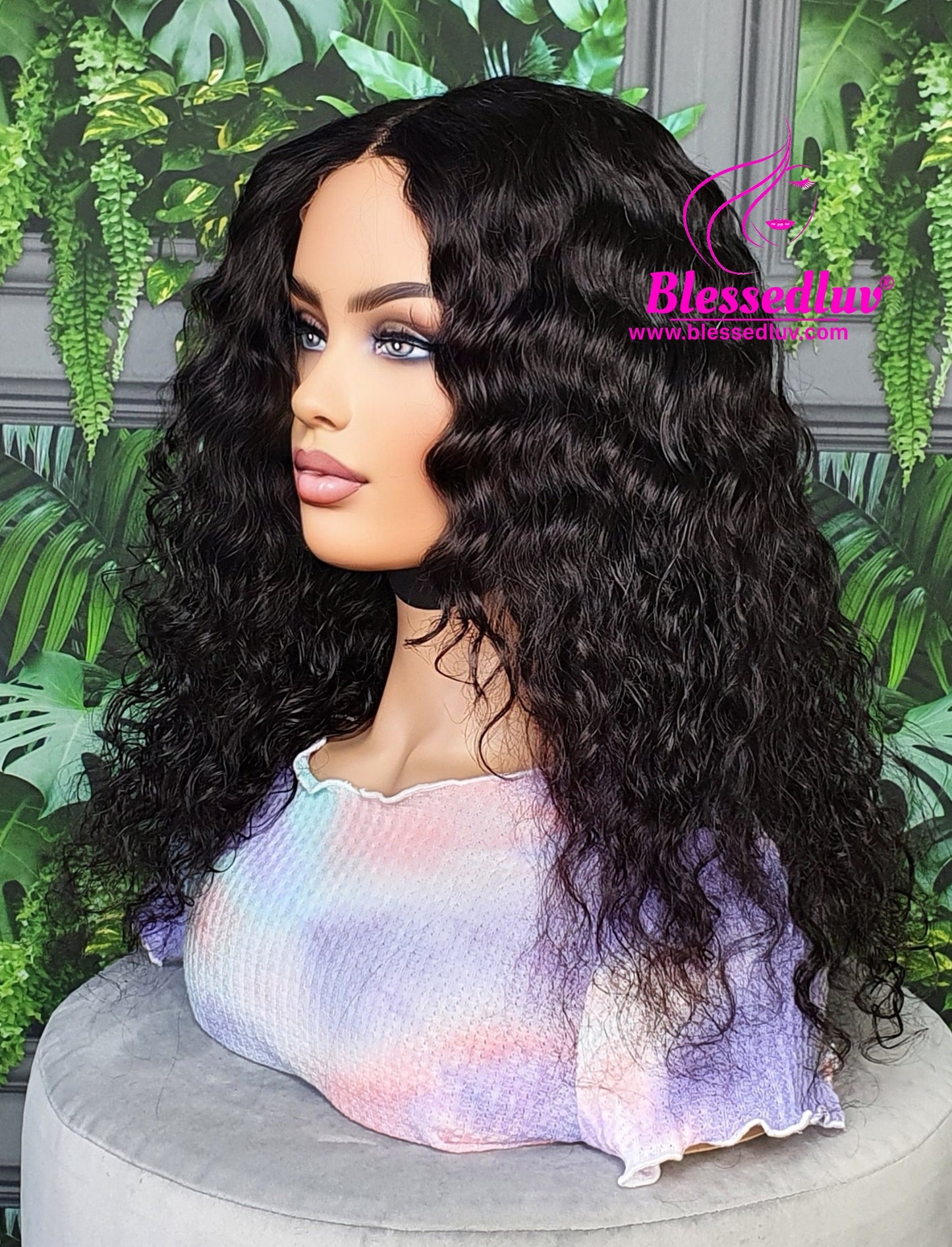 Elodie - Curly 13x1 Lace Front Wig-Wigs-www.blessedluv.com-Brazilianweave.com