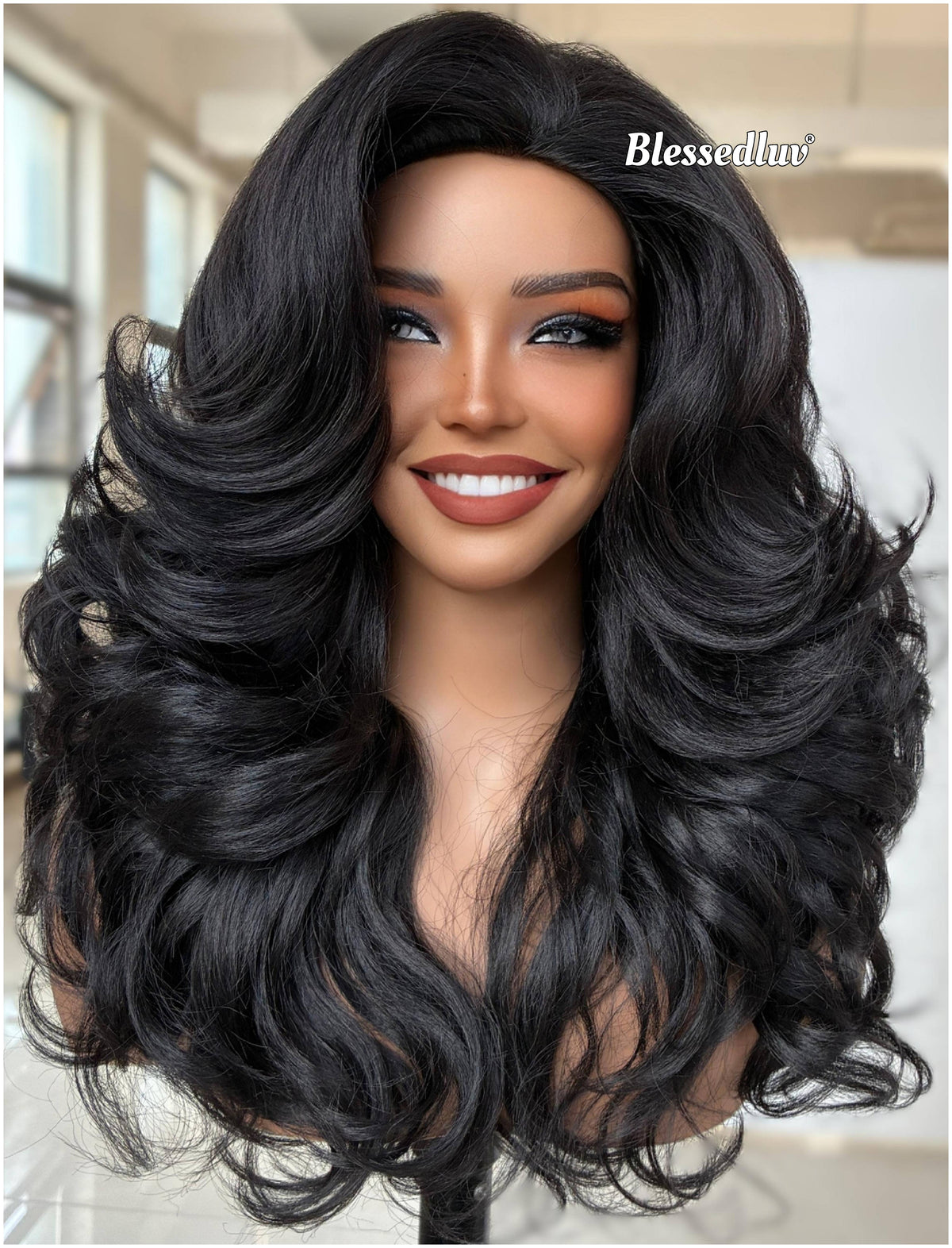 Chika – Textured No Lace Wig Premium Human Hair Blend Wig-Wig-Blessedluv.com-Brazilianweave.com
