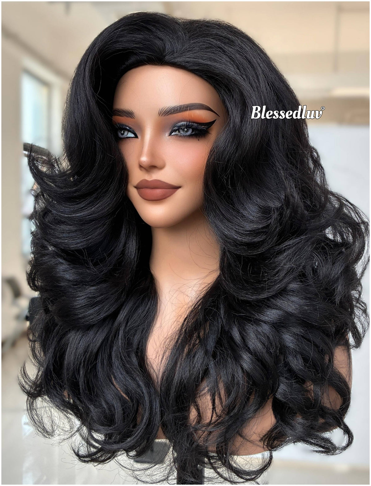 Chika – Textured No Lace Wig Premium Human Hair Blend Wig-Wig-Blessedluv.com-Brazilianweave.com