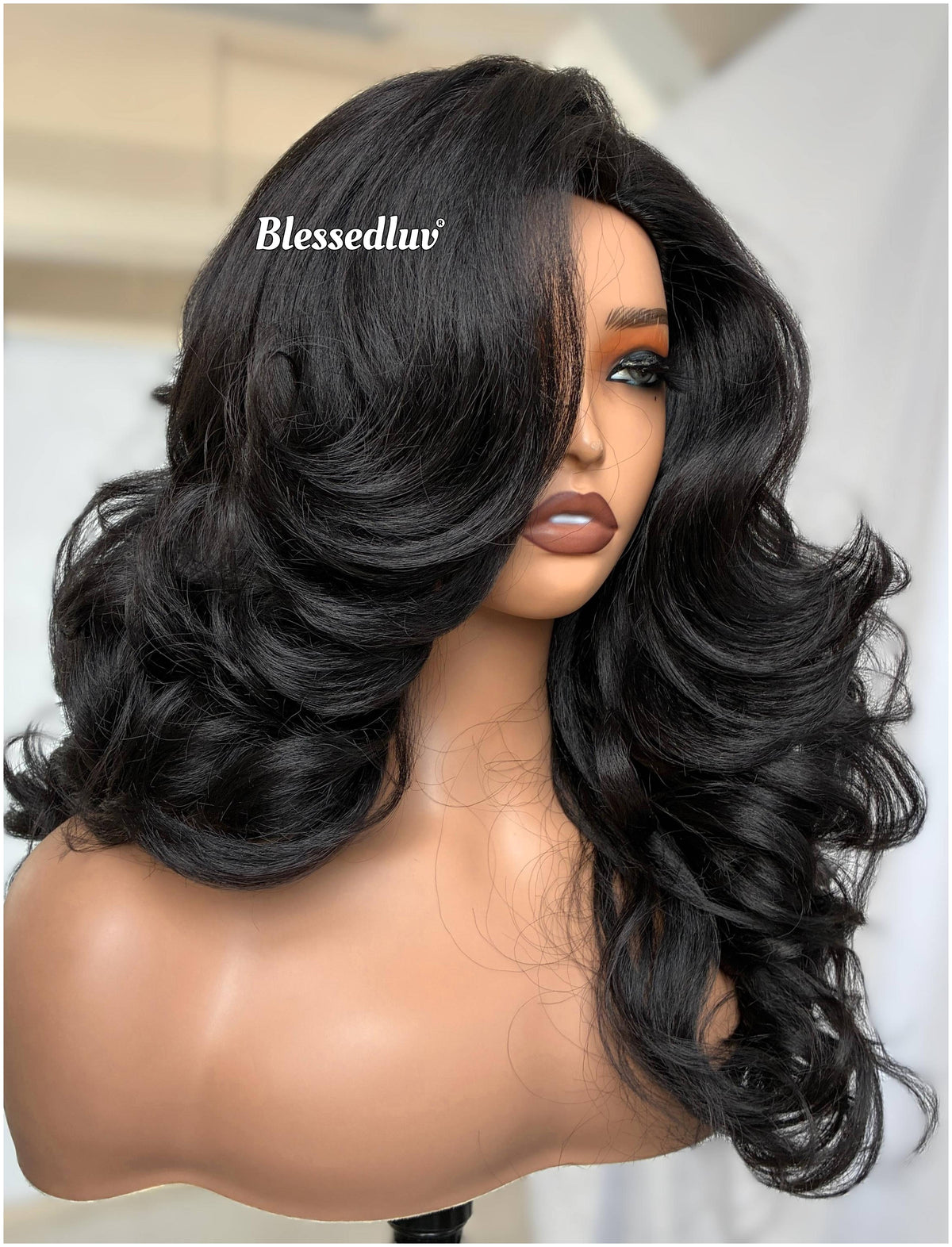 Chika – Textured No Lace Wig Premium Human Hair Blend Wig-Wig-Blessedluv.com-Brazilianweave.com