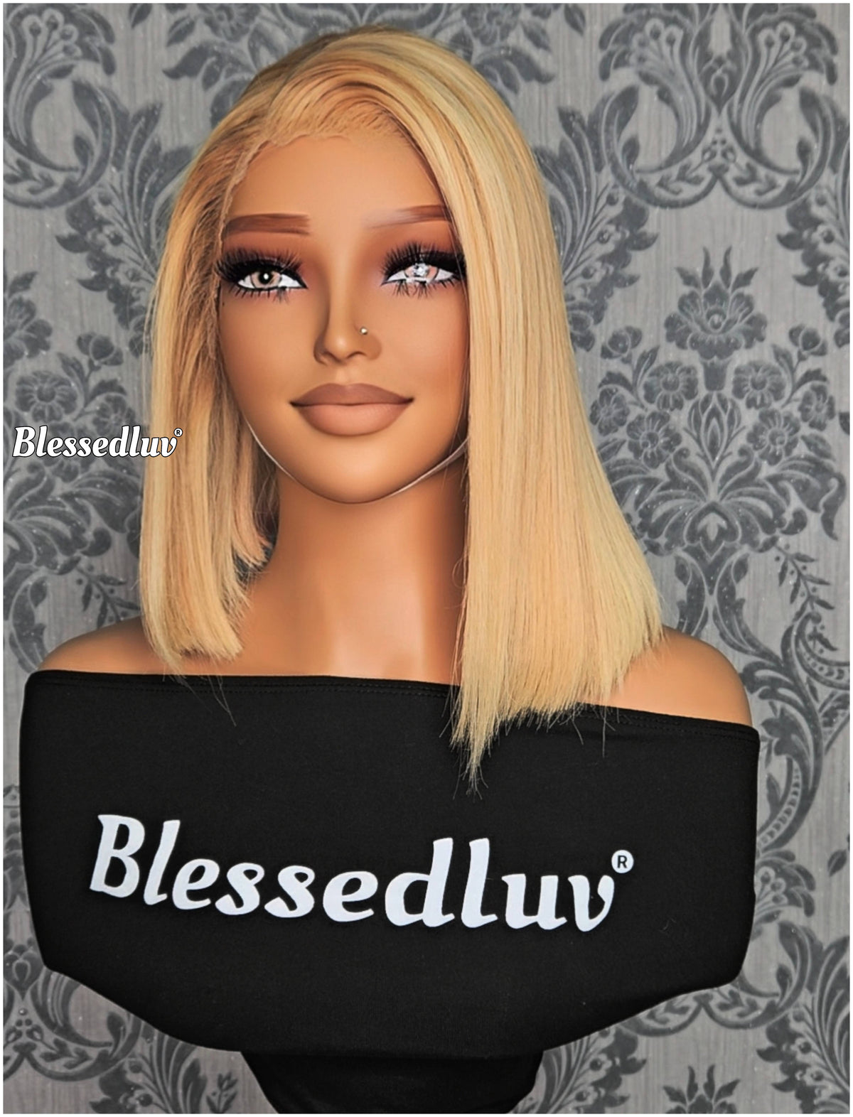 B -  Glueless Blonde Frontal Bob Wig