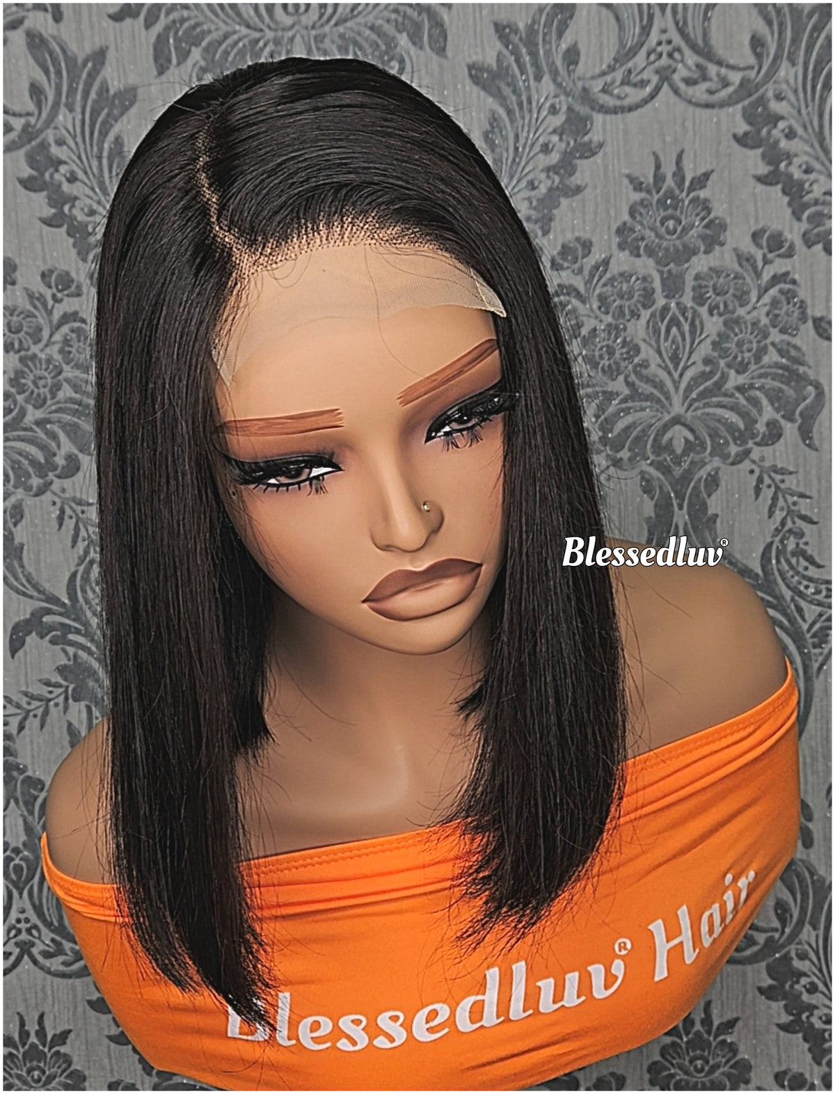 - Glueless Double Drawn Lace Closure Bob Wig-Wig-Blessedluv.com-Brazilianweave.com