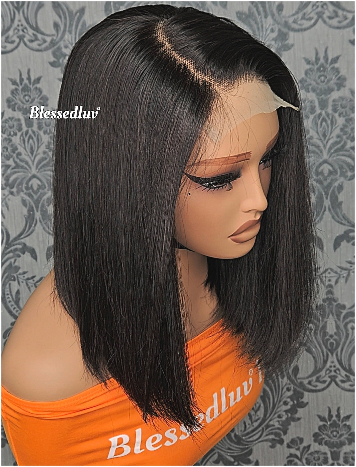 - Glueless Double Drawn Lace Closure Bob Wig-Wig-Blessedluv.com-Brazilianweave.com