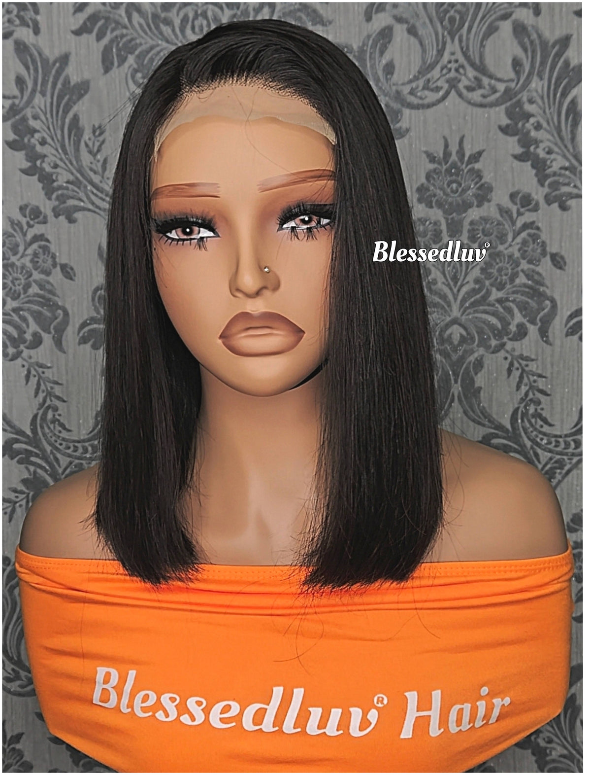 - Glueless Double Drawn Lace Closure Bob Wig-Wig-Blessedluv.com-Brazilianweave.com