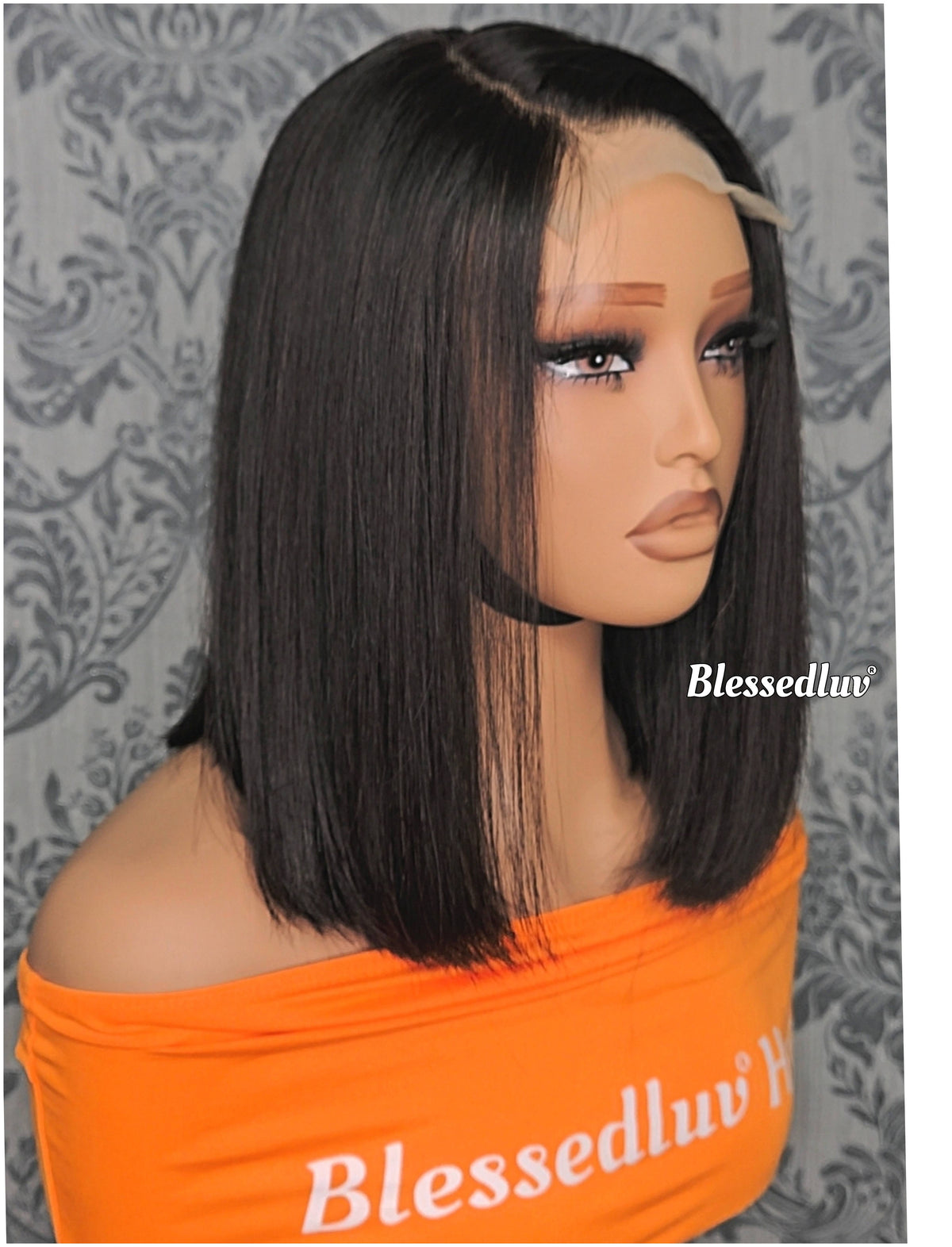 - Glueless Double Drawn Lace Closure Bob Wig-Wig-Blessedluv.com-Brazilianweave.com