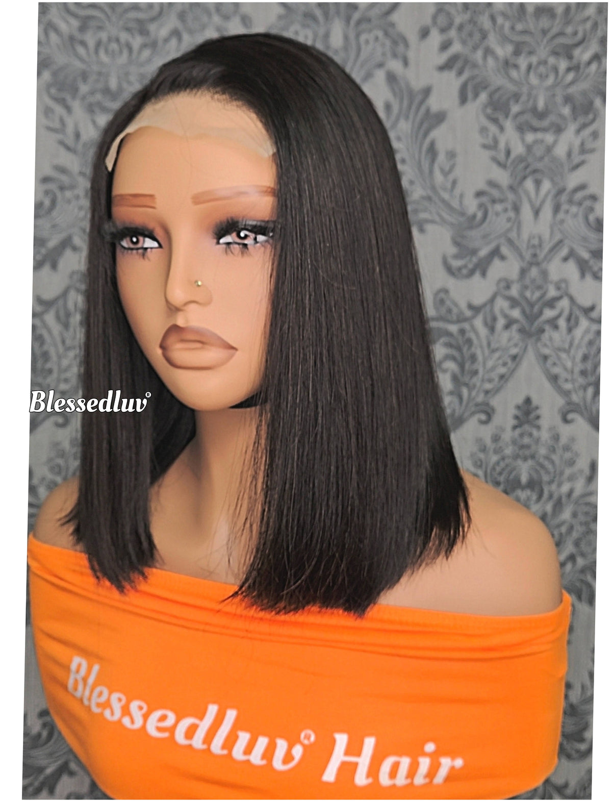 - Glueless Double Drawn Lace Closure Bob Wig-Wig-Blessedluv.com-Brazilianweave.com