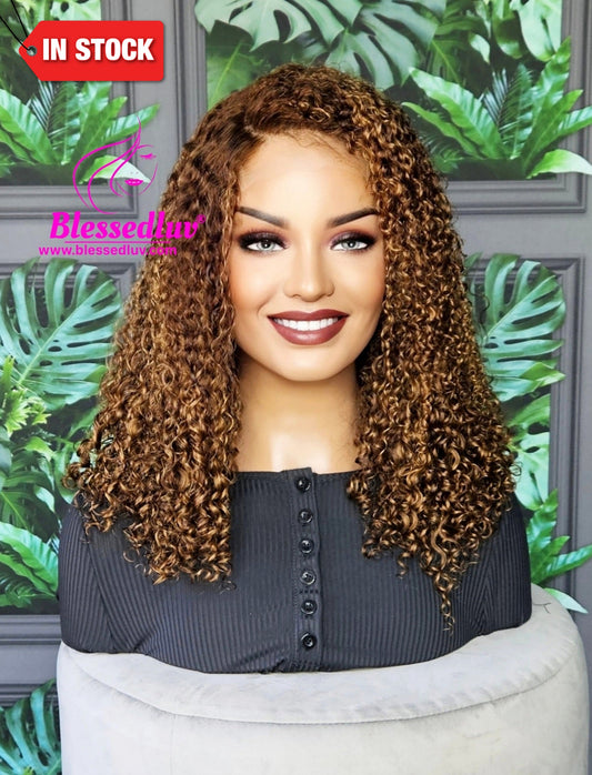 London - Luxury Curly Balayage Lace Closure Wig - Side Parting-WIG-www.blessedluv.com-Brazilianweave.com